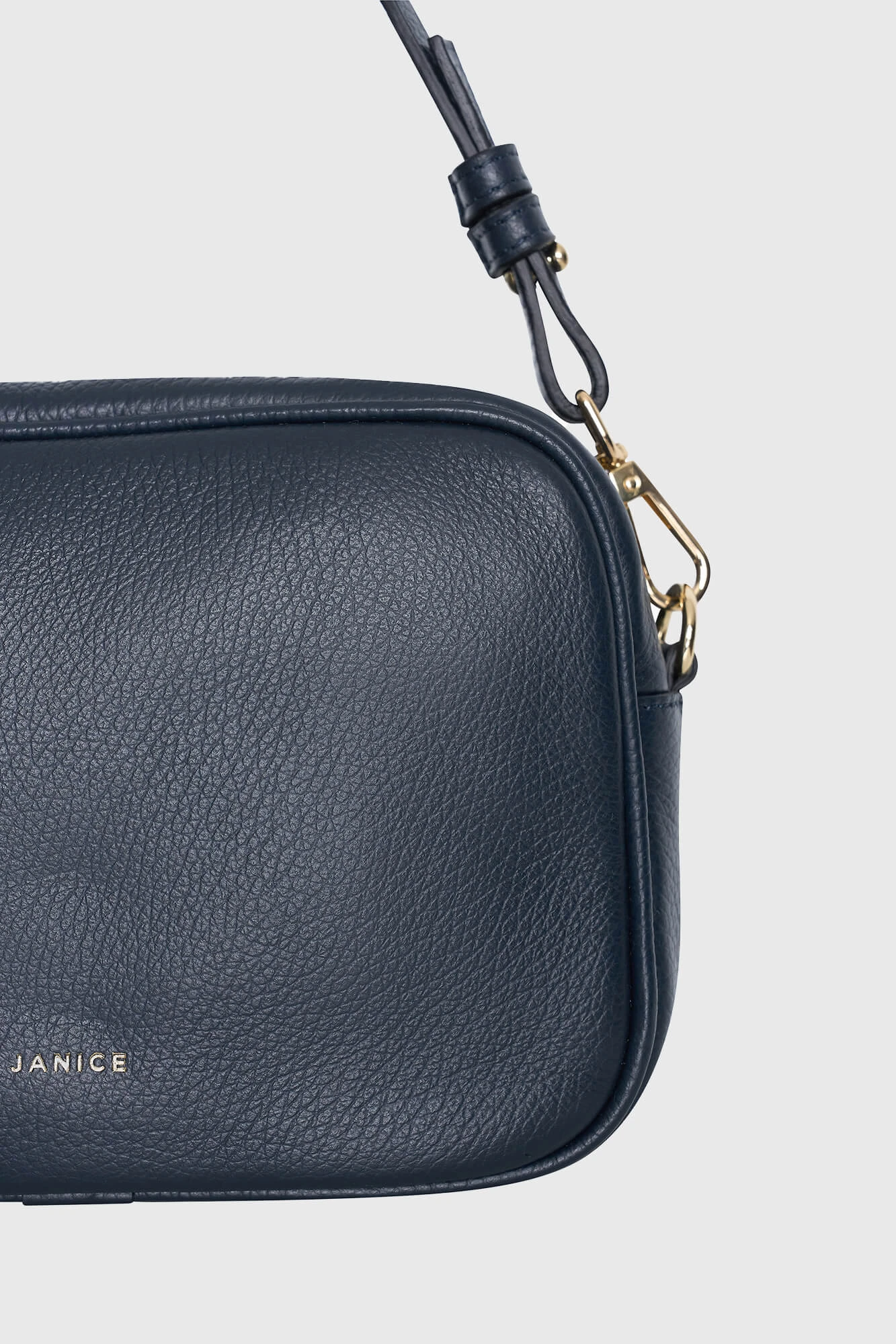 Leren Crossbody Dames Bruce Navy Blue