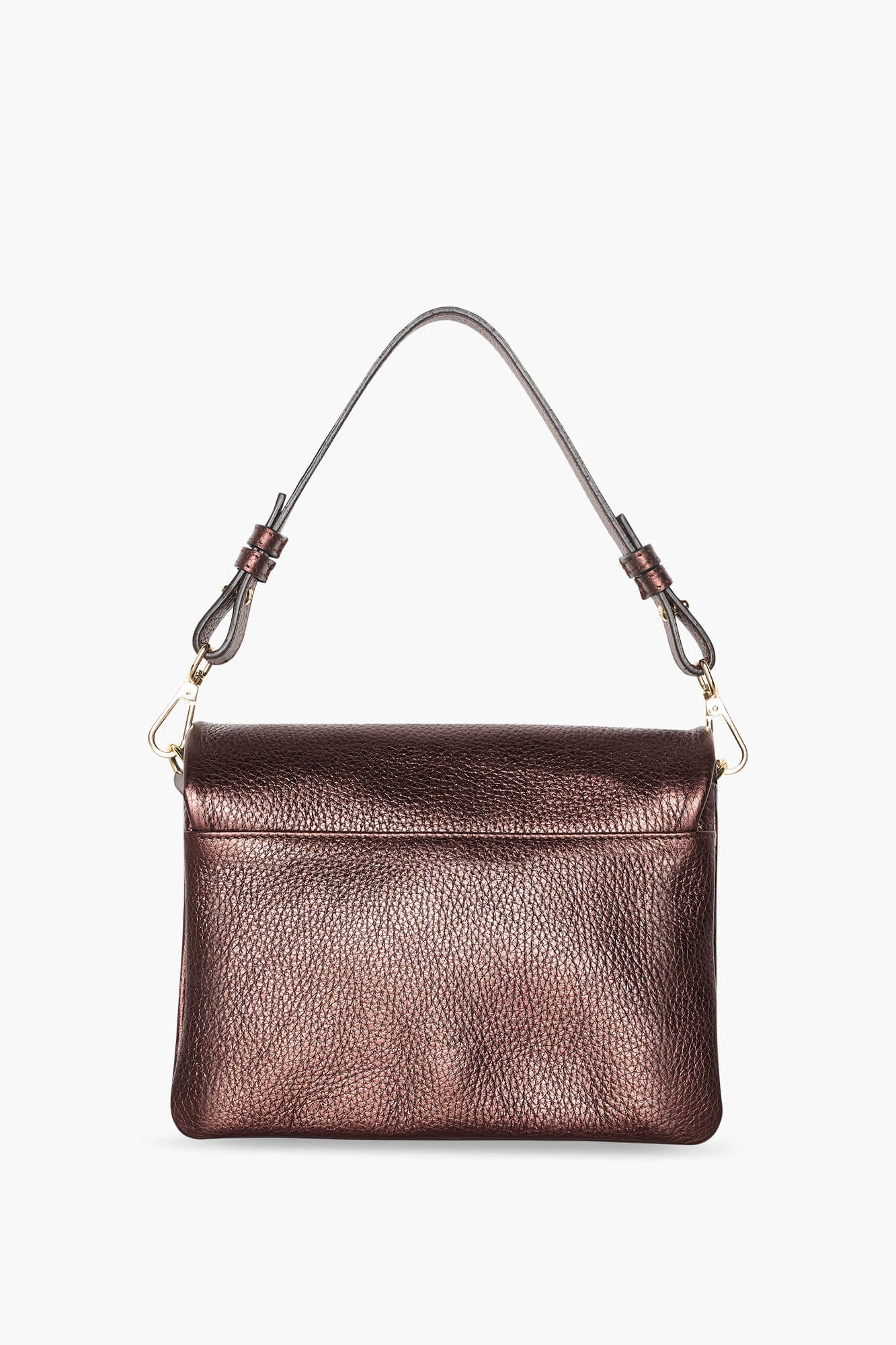 Leder-Umhängetasche für Damen „Skylar“ in Bronze-Metallic