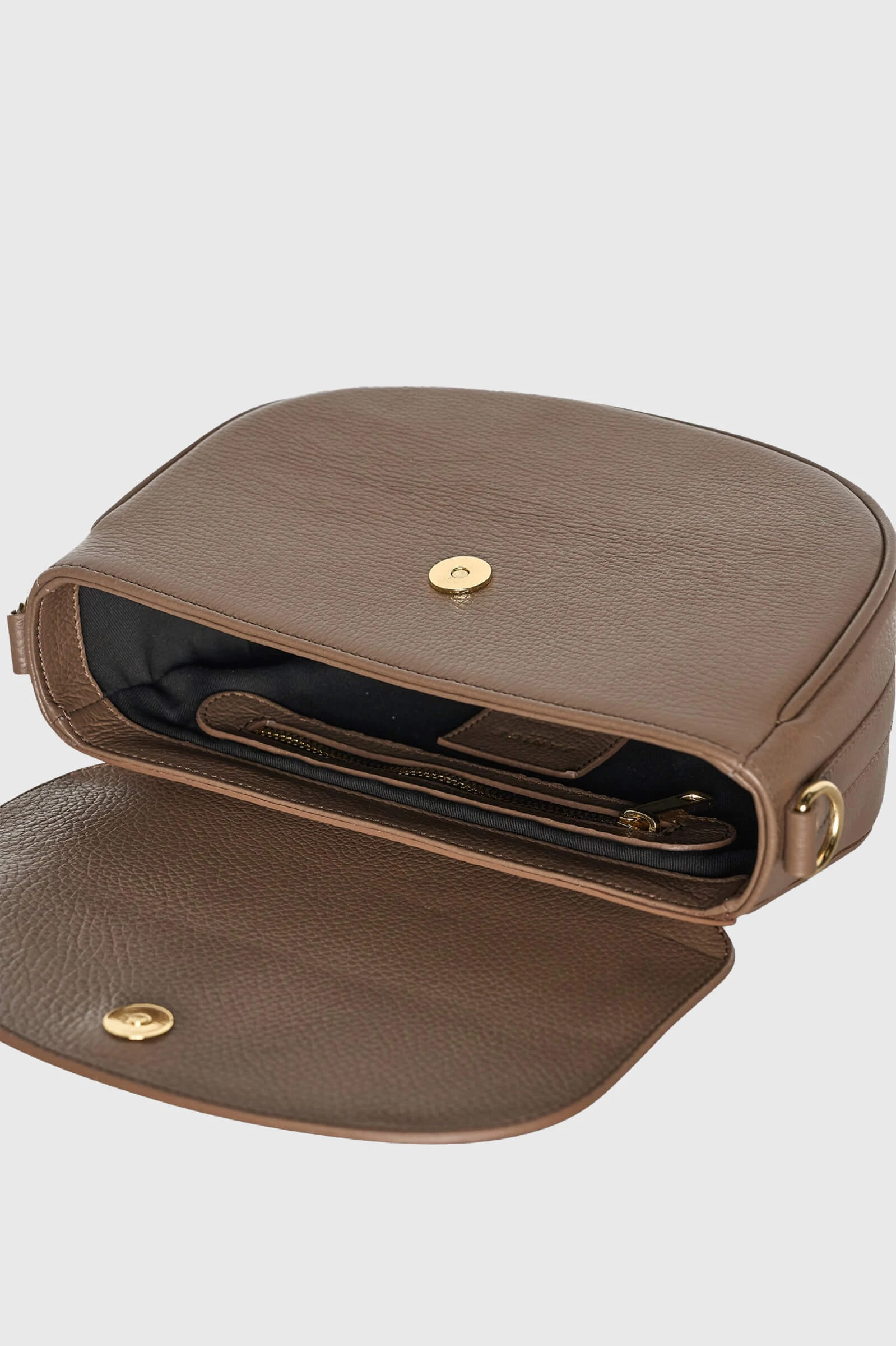 Women's Leather Shoulder Bag Tayler Taupe