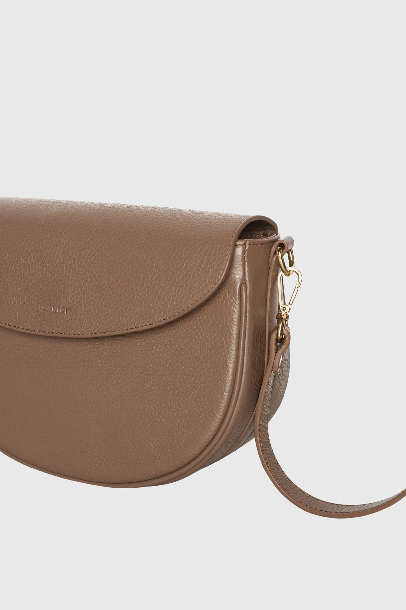 Women's Leather Shoulder Bag Tayler Taupe