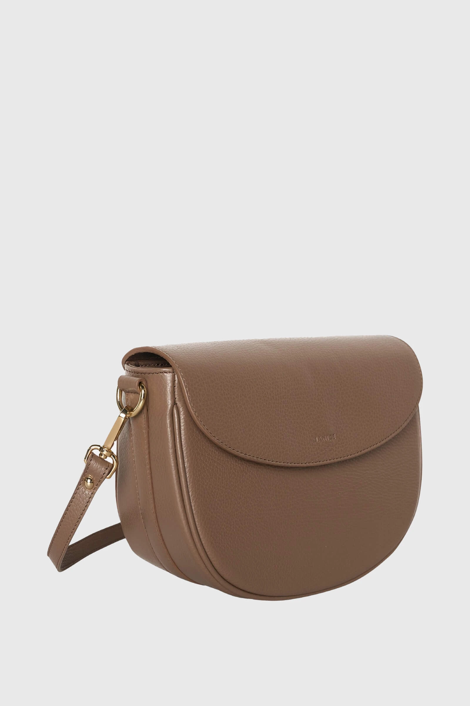 Women's Leather Shoulder Bag Tayler Taupe