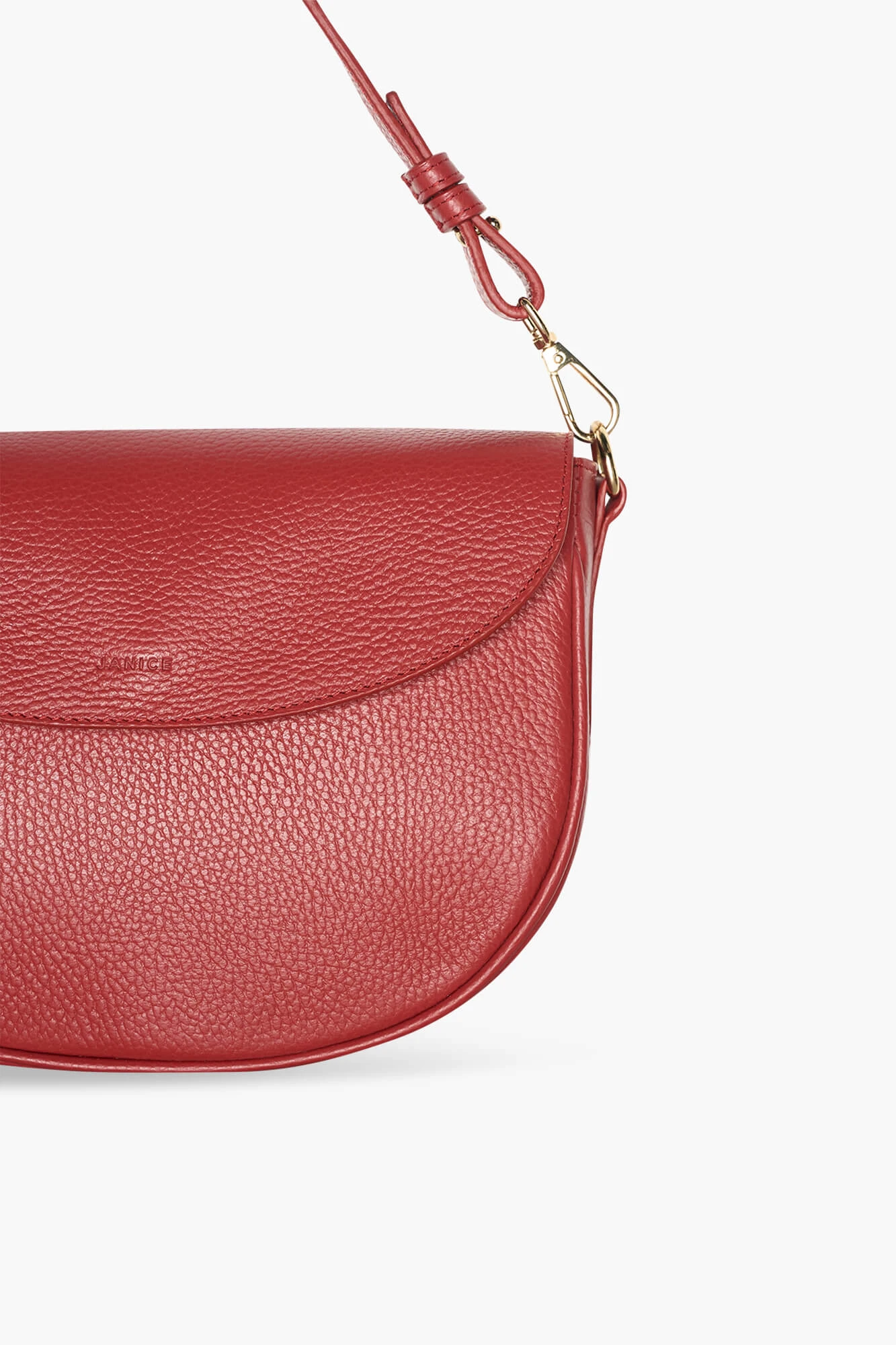 Leder-Umhängetasche für Damen Tayler Rot