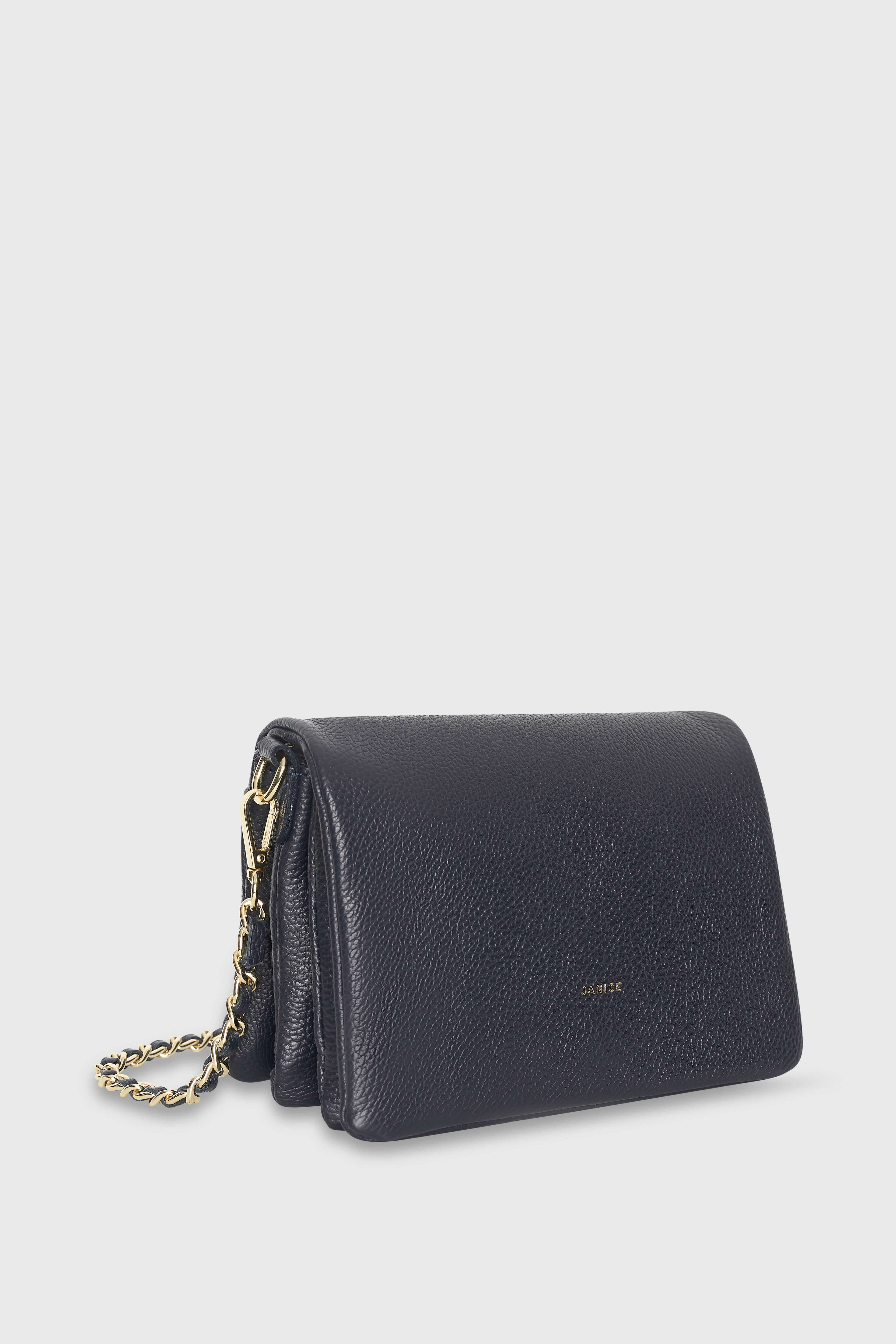 Skylar Navy Blue Leather Shoulder Bag for Women