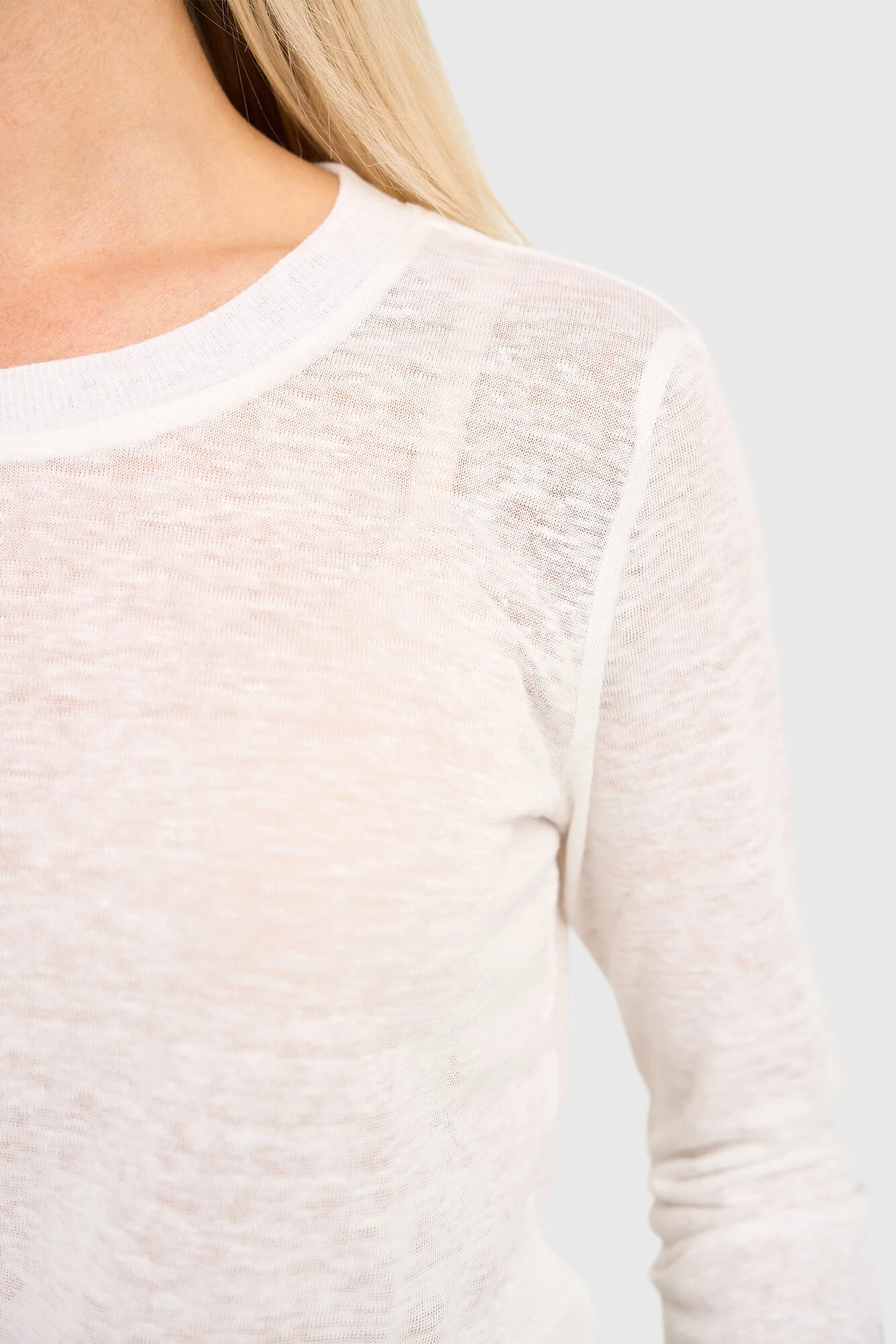 Leinenhemd für Damen, langärmelig, Ryan, weiß