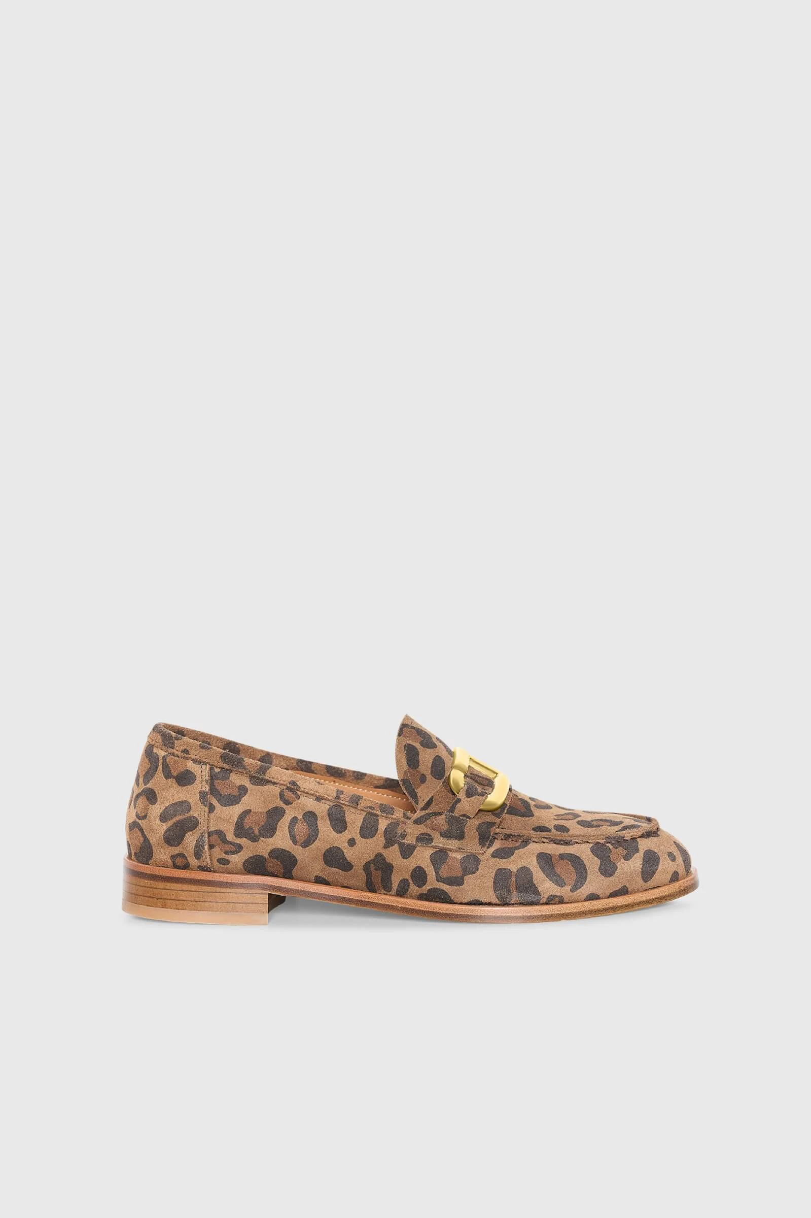 Boy Leopard Print Suede