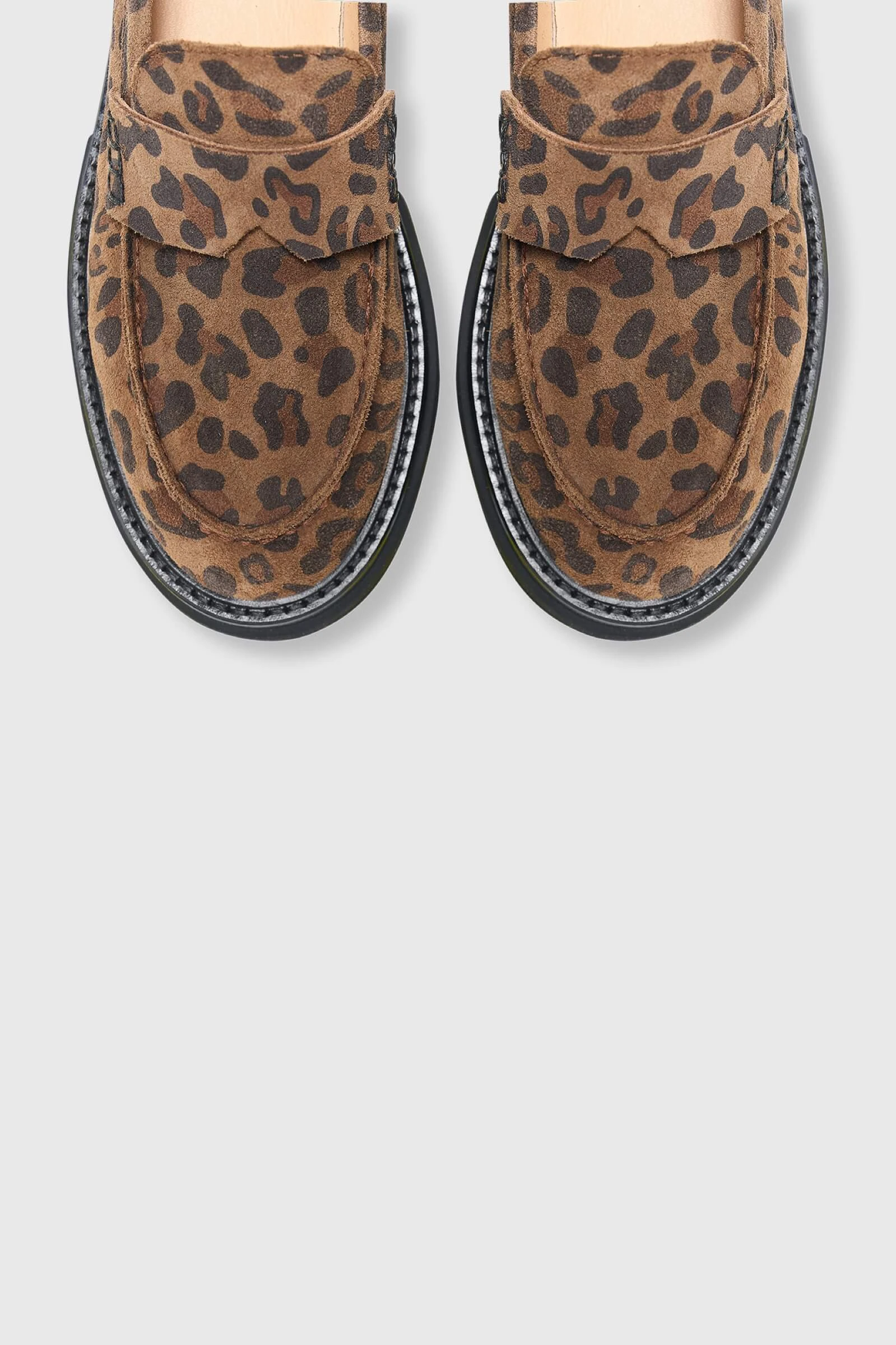Devon Leopard-Print Suede