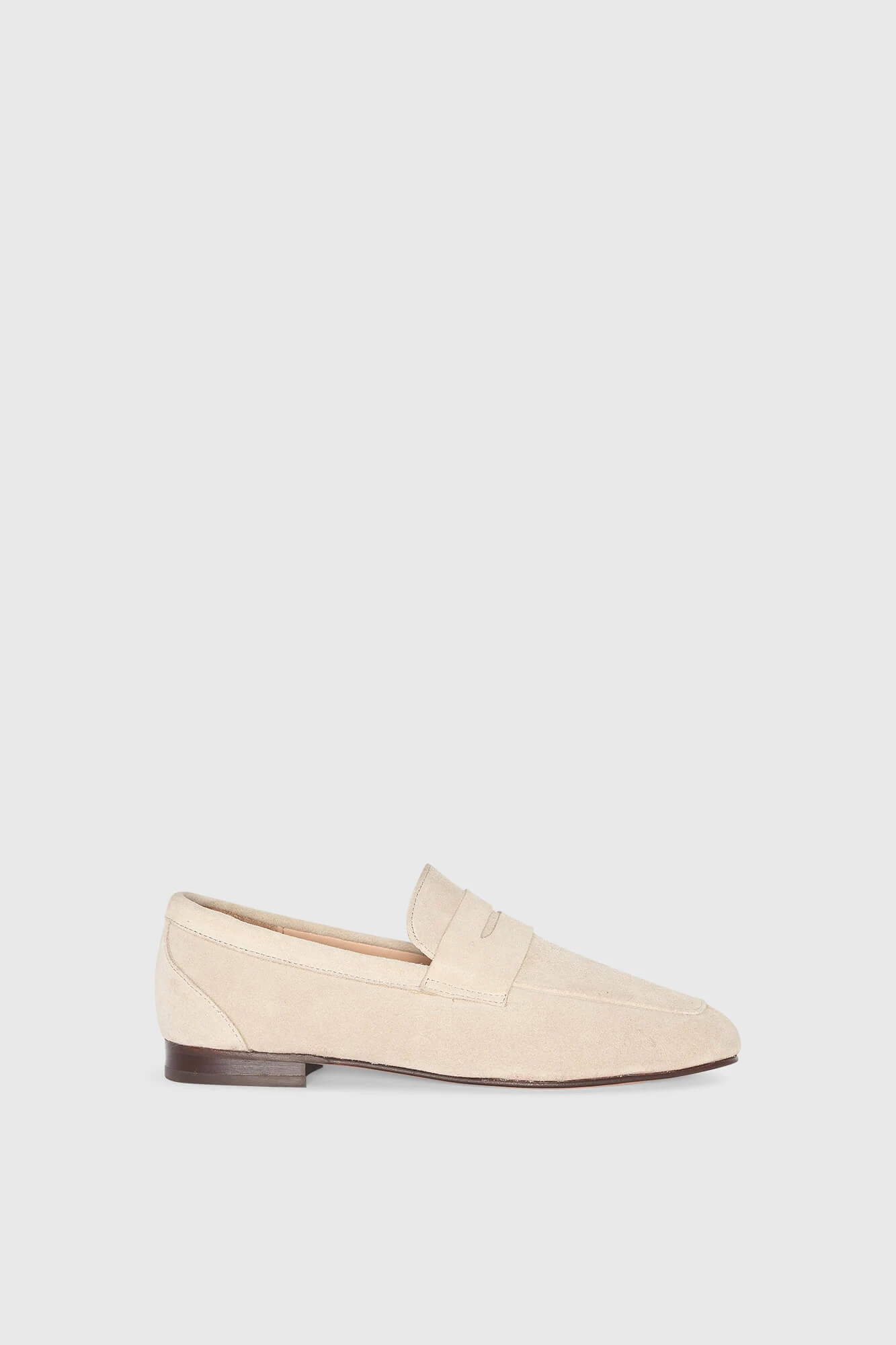 Loafer für Damen aus Wildleder, Modell Burt, Farbe Nude