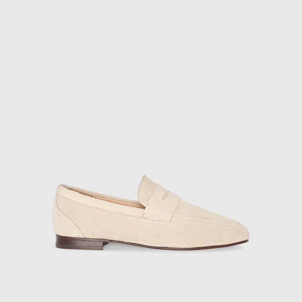 Loafers Dames Suede Burt Nude