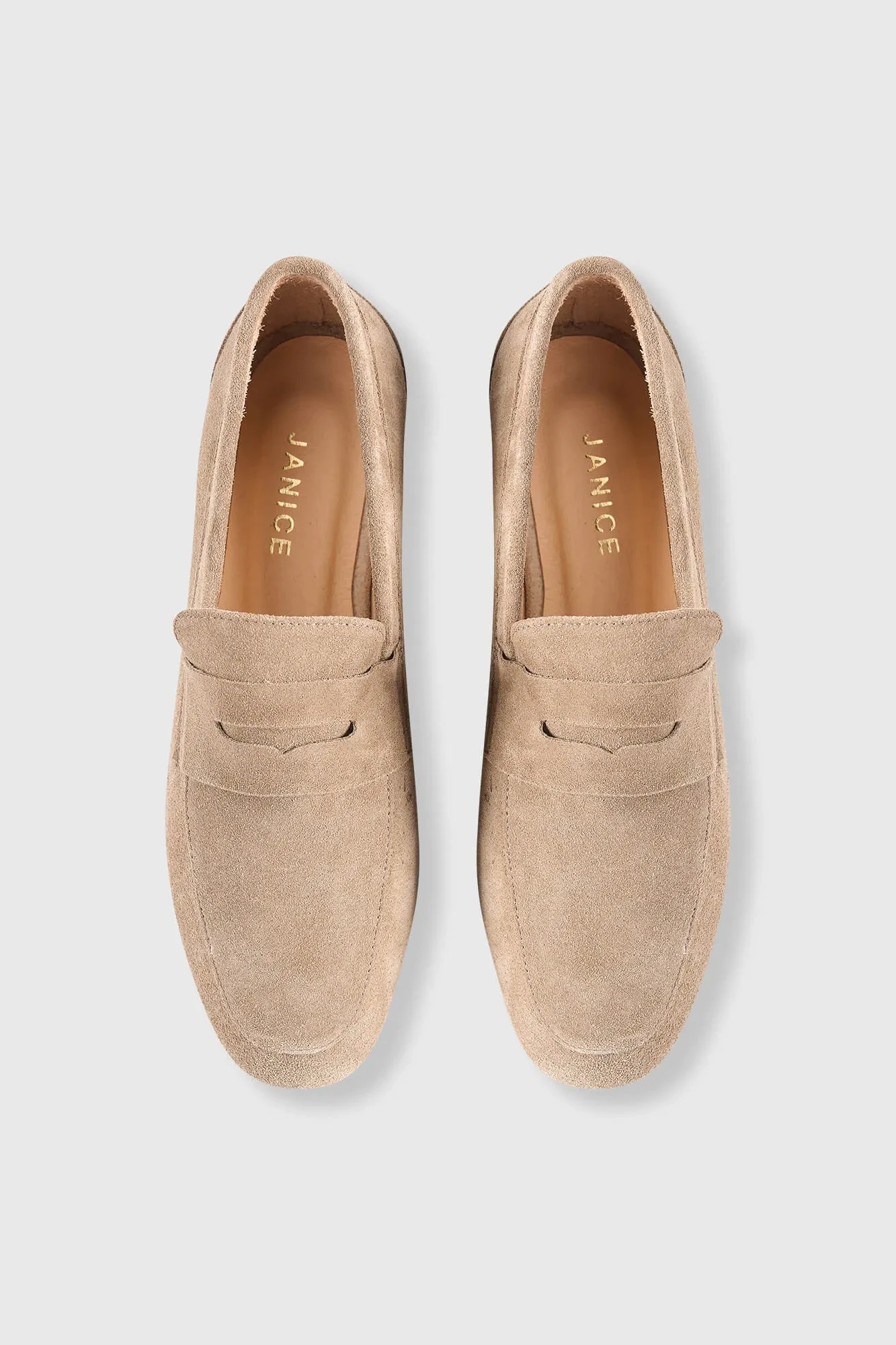 Loafer für Damen aus Wildleder, Modell Burt, Farbe Taupe