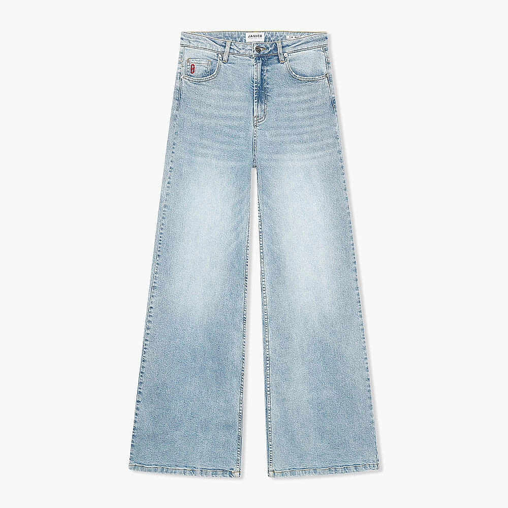 Blauwe Dames Jeans Wijde Pijp Mason blauw 435