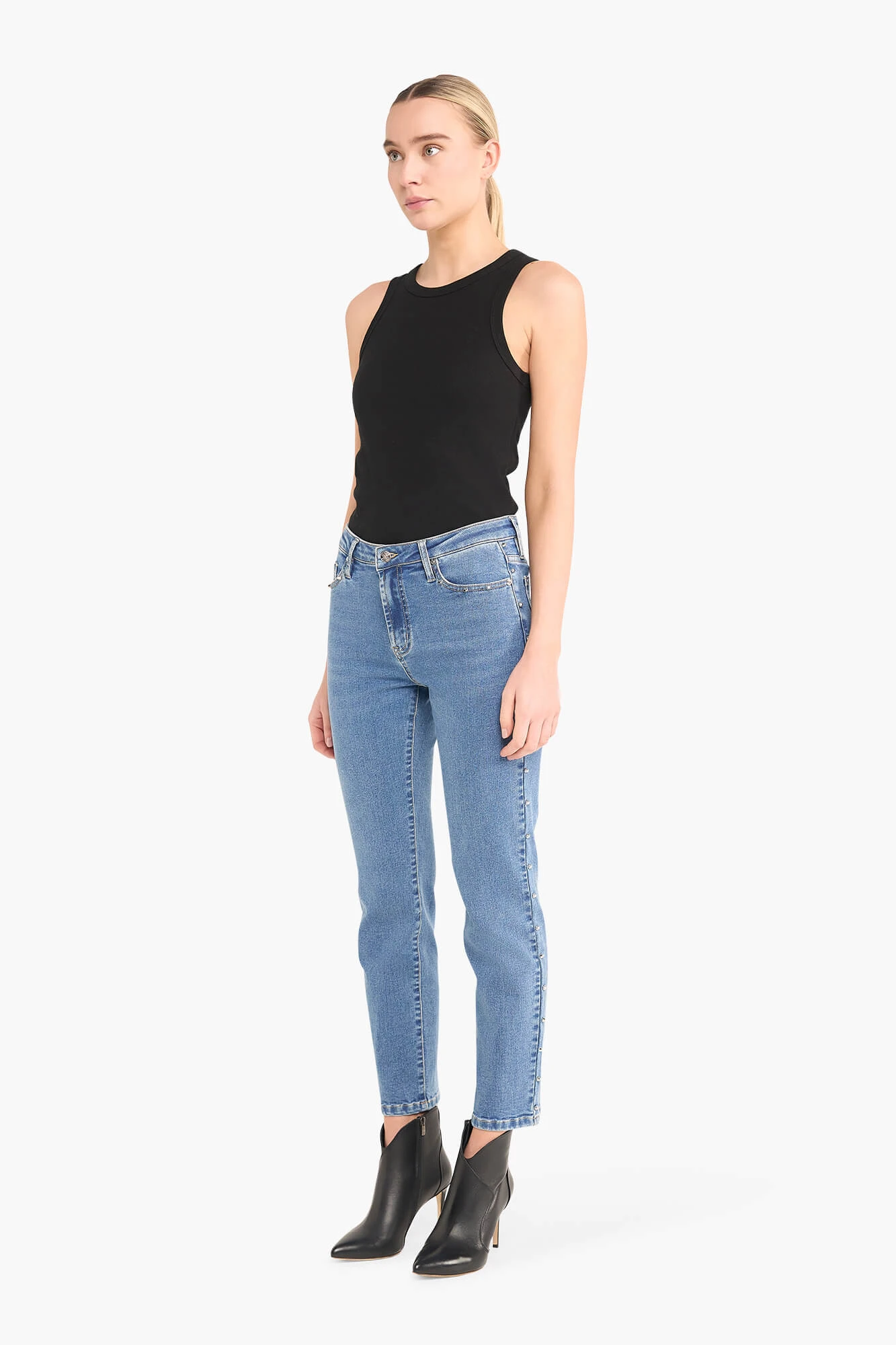 Mom Jeans Studs Cooper Blauw 028