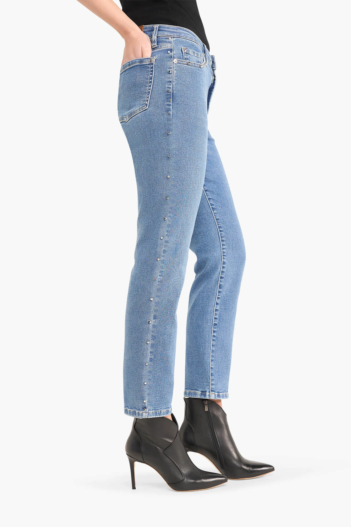 Mom Jeans Studs Cooper Blauw 028