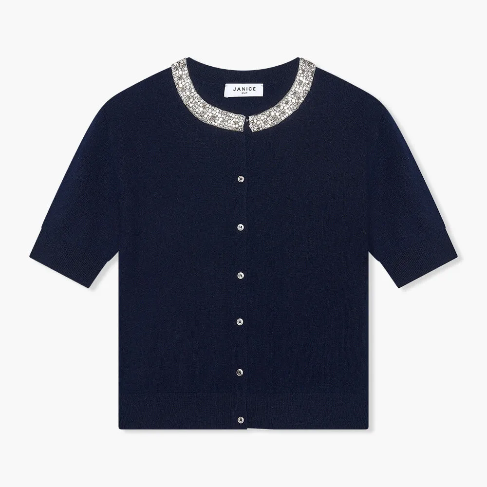 Moon Donkerblauw Steentjes