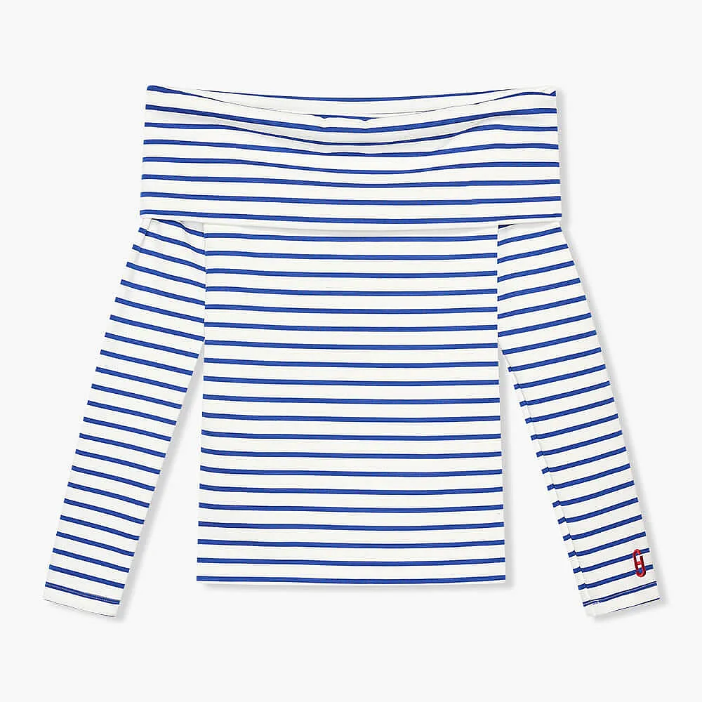 Newton Top Strepen Licht Blauw