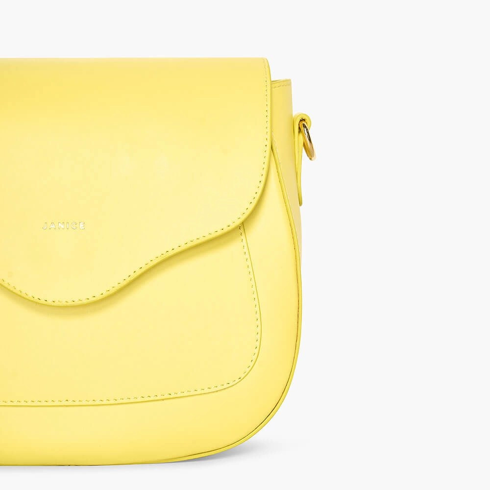 Leren Gele Dames Crossbody Nixon