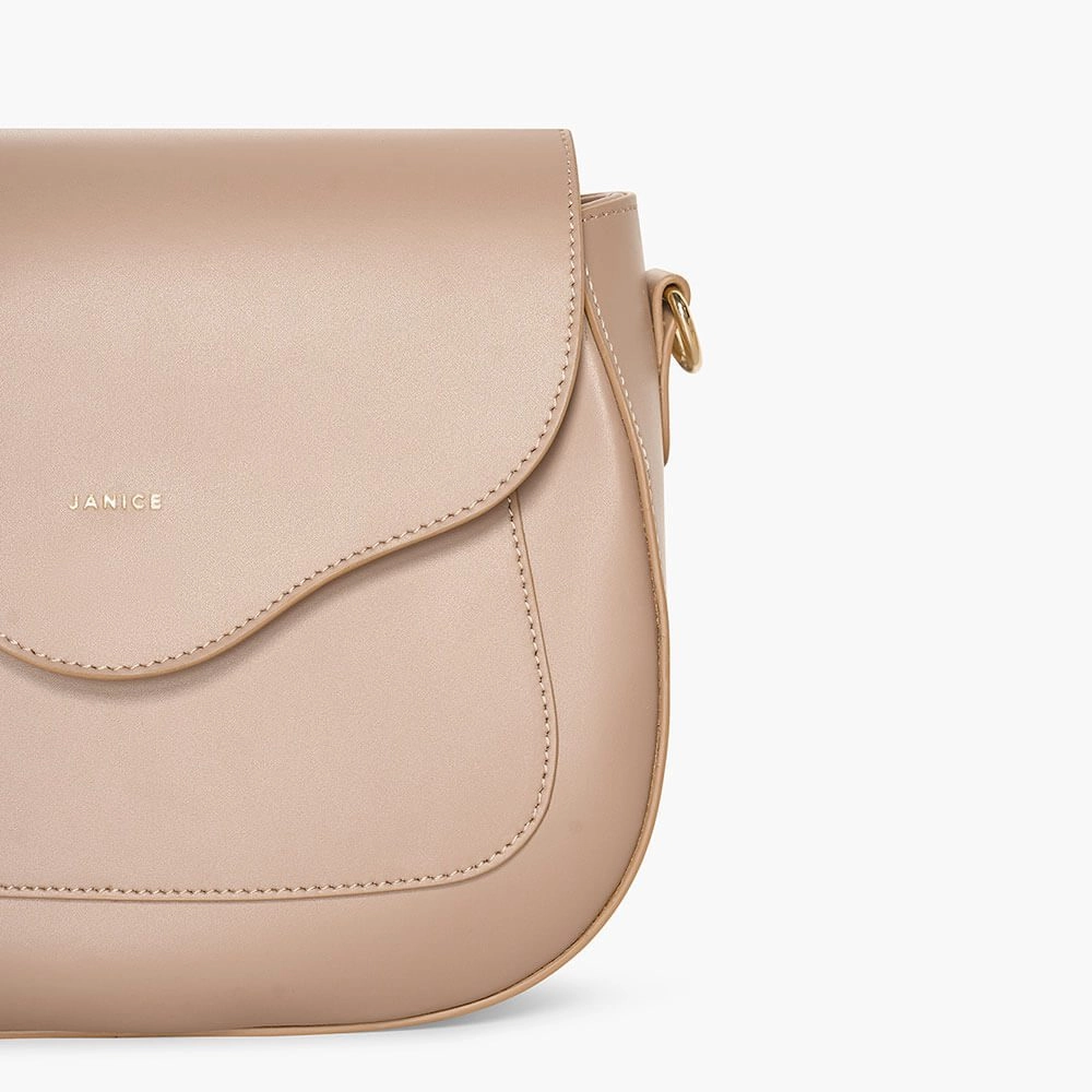 Leren Taupe Dames Crossbody Nixon
