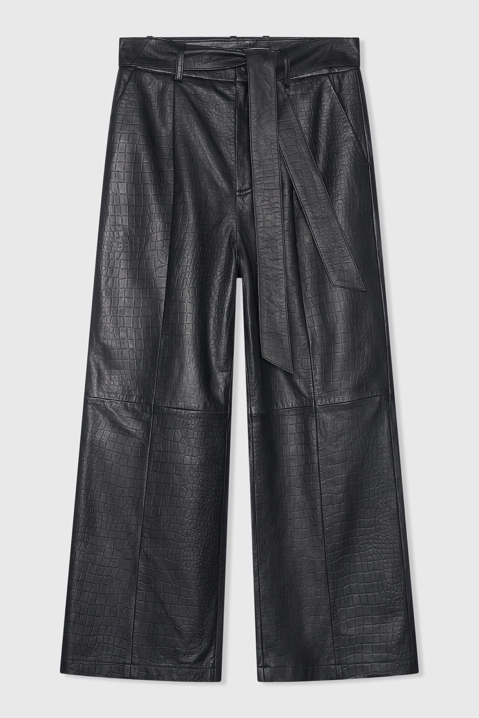 Nolan Zwart Croco Leer