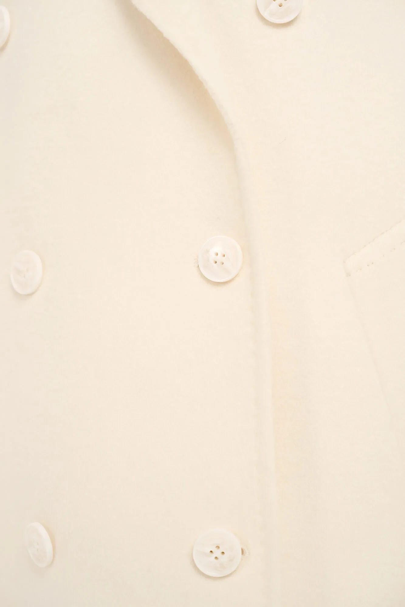 Women's Double-Faced Cashmere Caban Coat, Kennedy, Off-White
