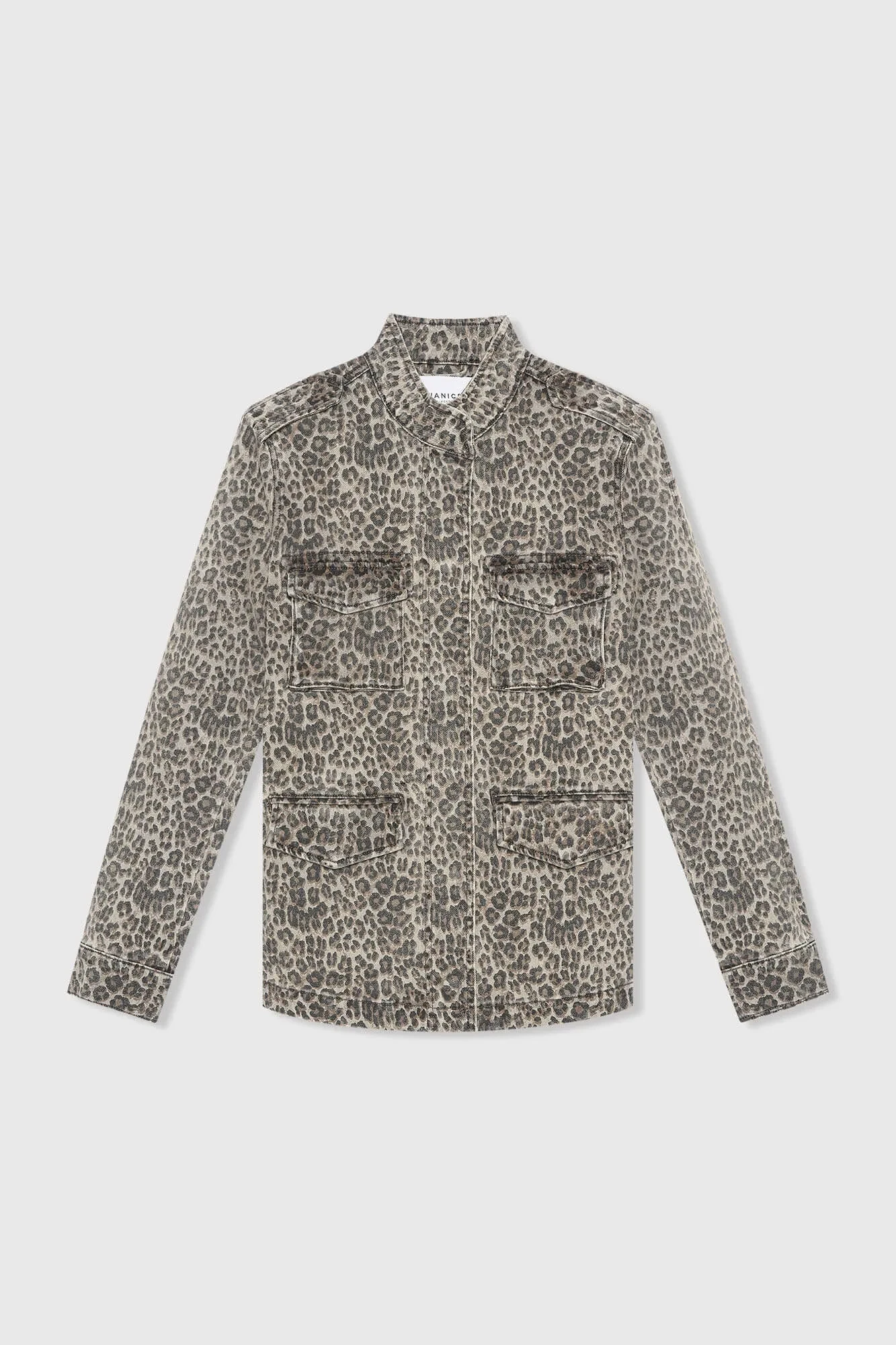 Jeansjacke mit Leopardenmuster für Damen – Dwayne