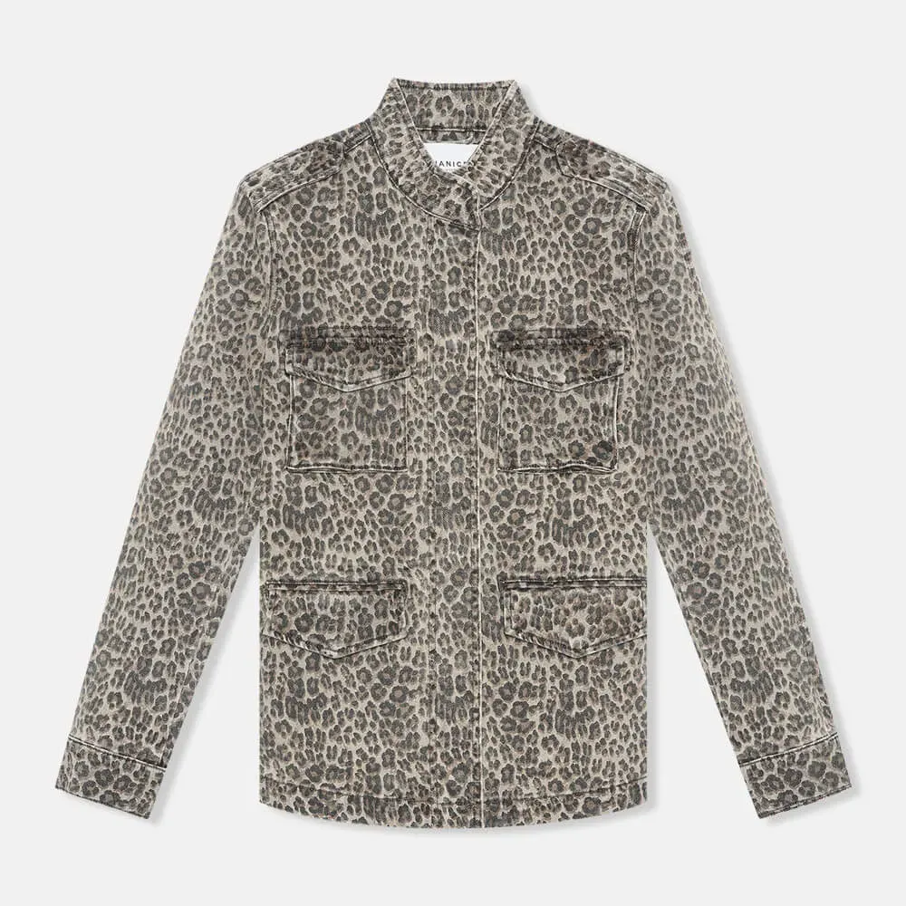 Panterprint Denim Spijkerjas Dames Dwayne