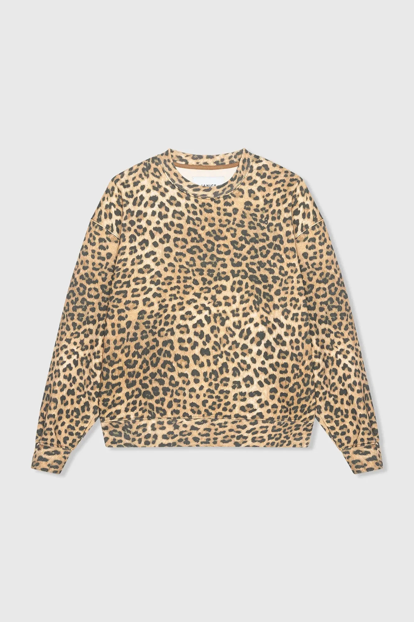 Sweatshirt für Damen mit Leopardenmuster aus Baumwolle von Owen