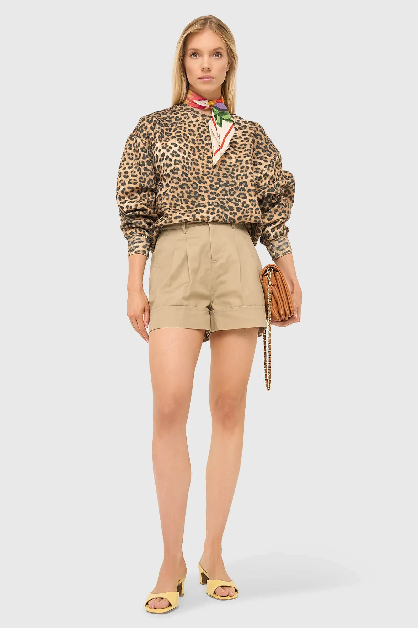 Sweatshirt für Damen mit Leopardenmuster aus Baumwolle von Owen