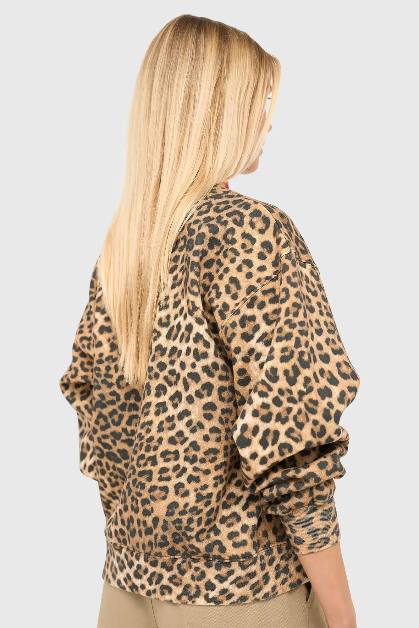 Sweatshirt für Damen mit Leopardenmuster aus Baumwolle von Owen