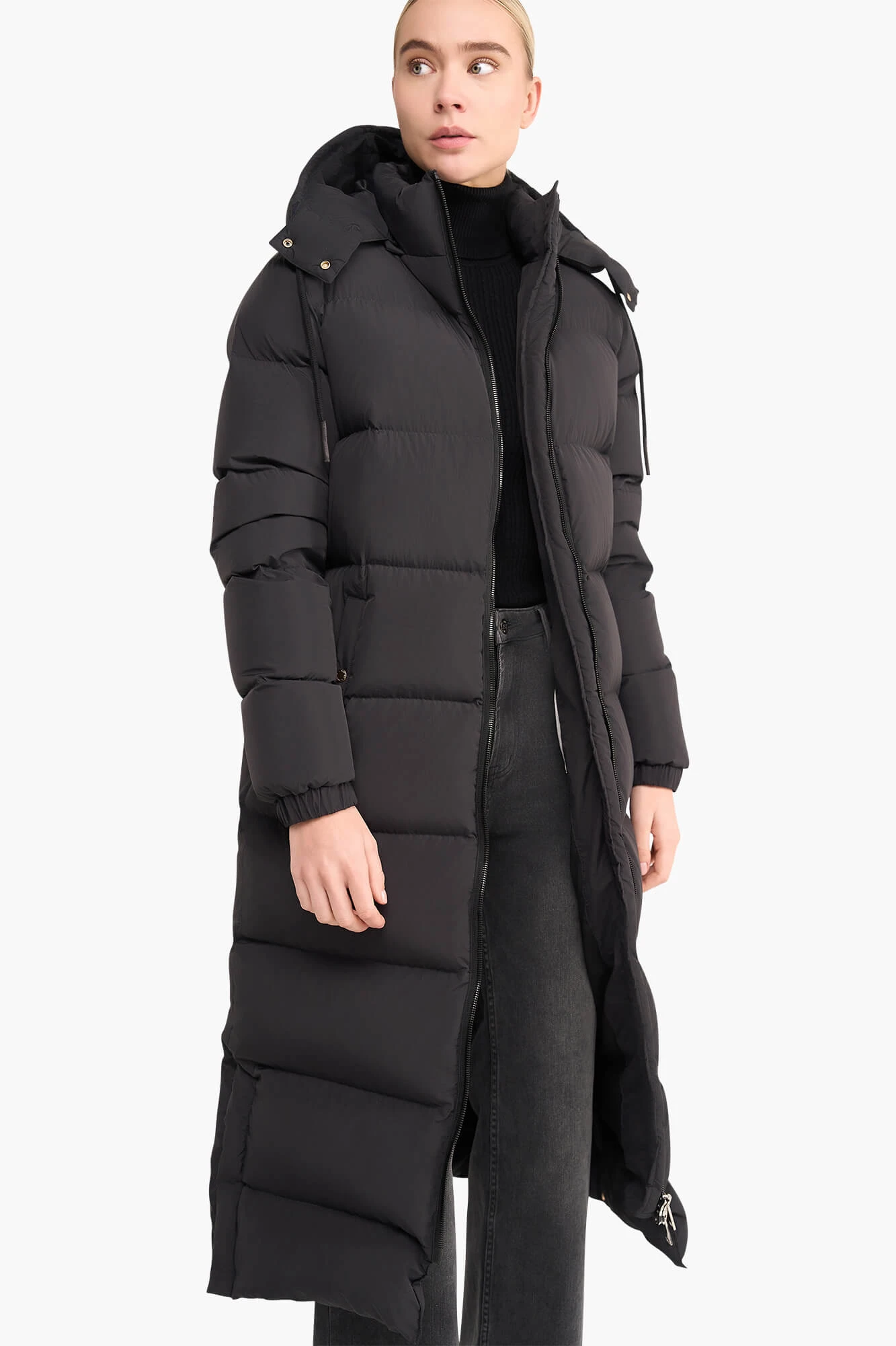 Puffer Jas Dames Lang Derrick Zwart