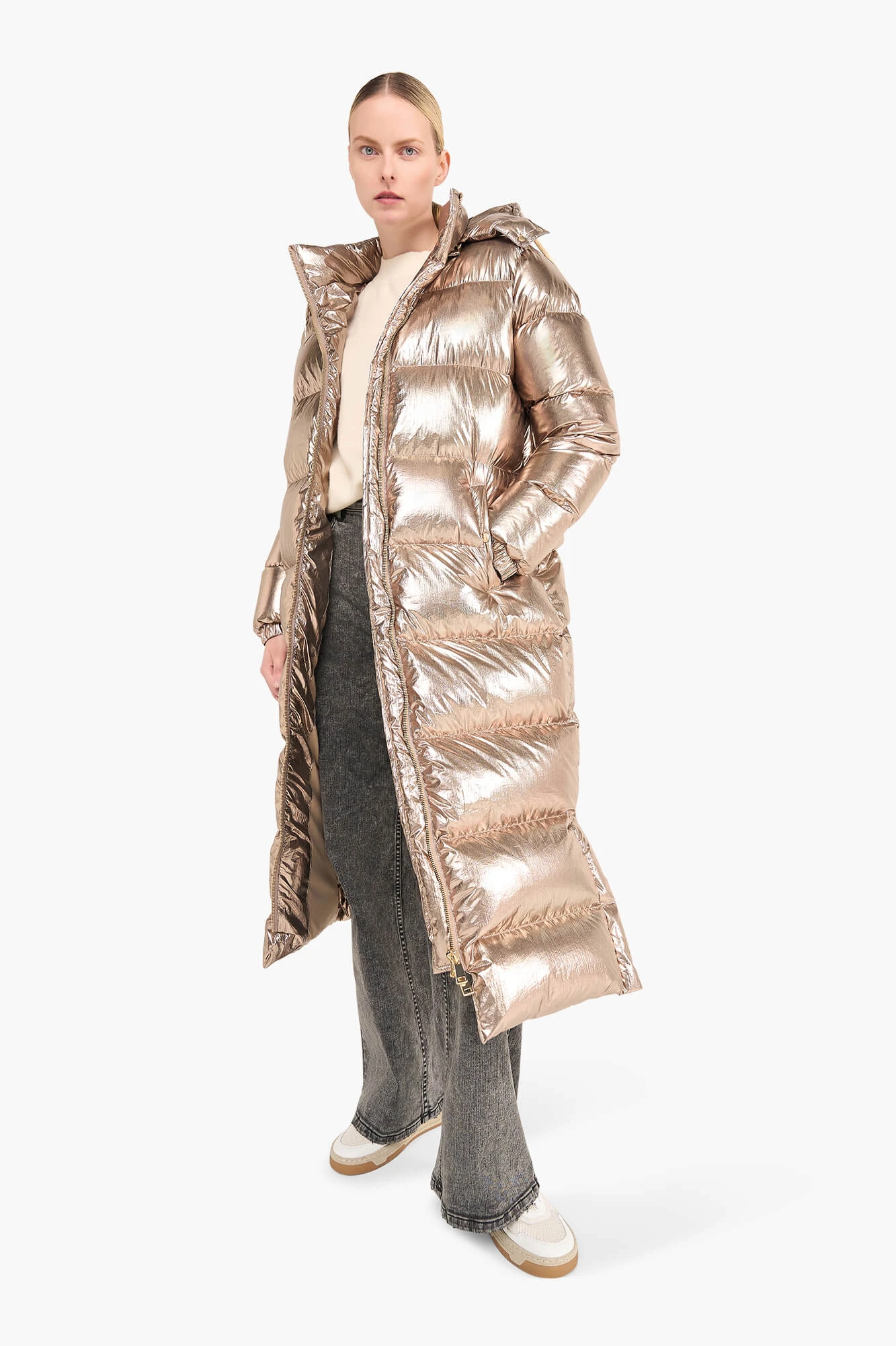 Puffer Jas Dames Lang Derrick Champagne