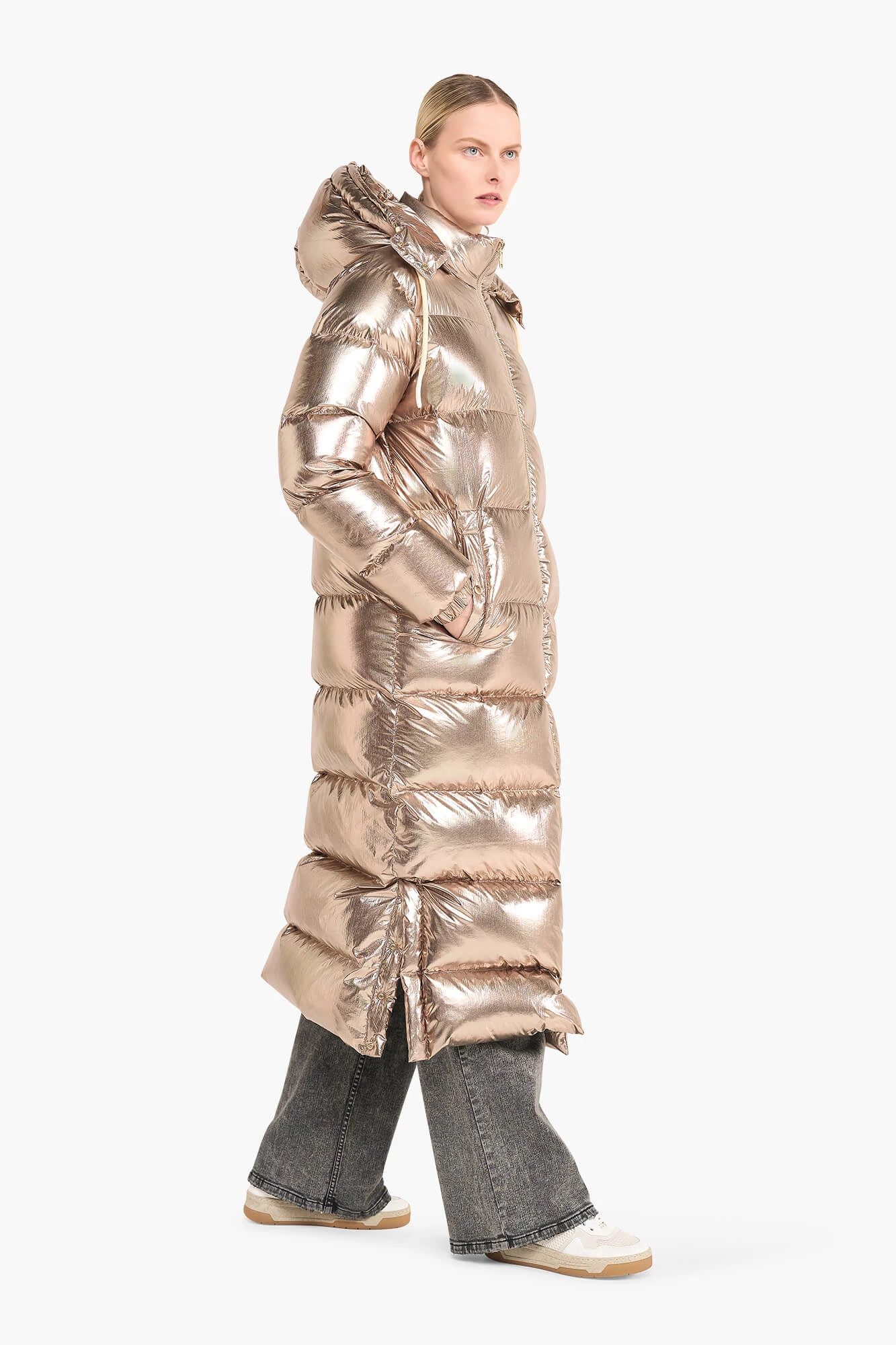 Puffer Jas Dames Lang Derrick Champagne
