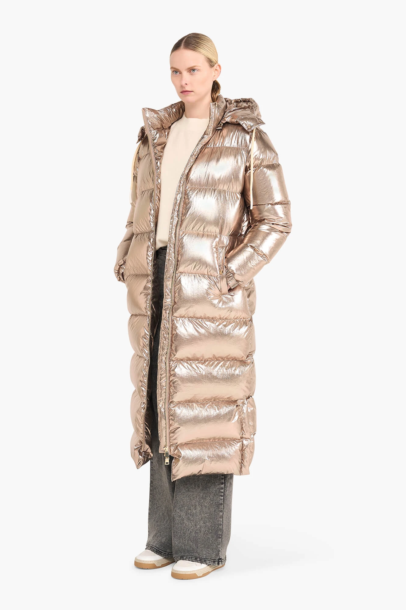Puffer Jas Dames Lang Derrick Champagne
