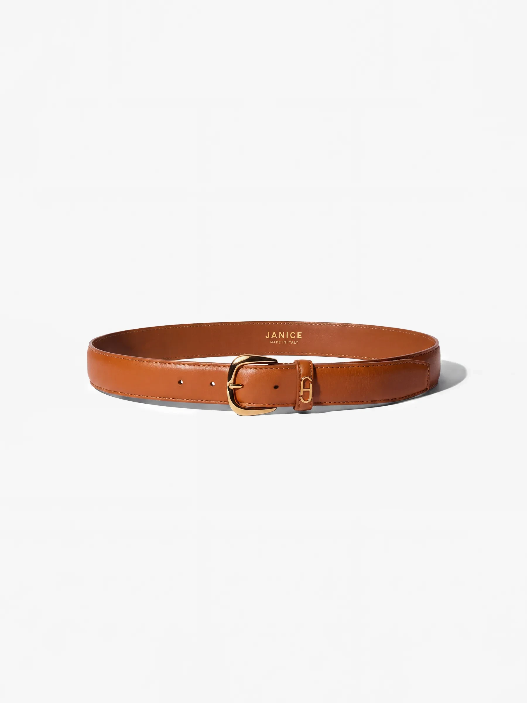 Riem Leer Dames Cognac Malone Goud