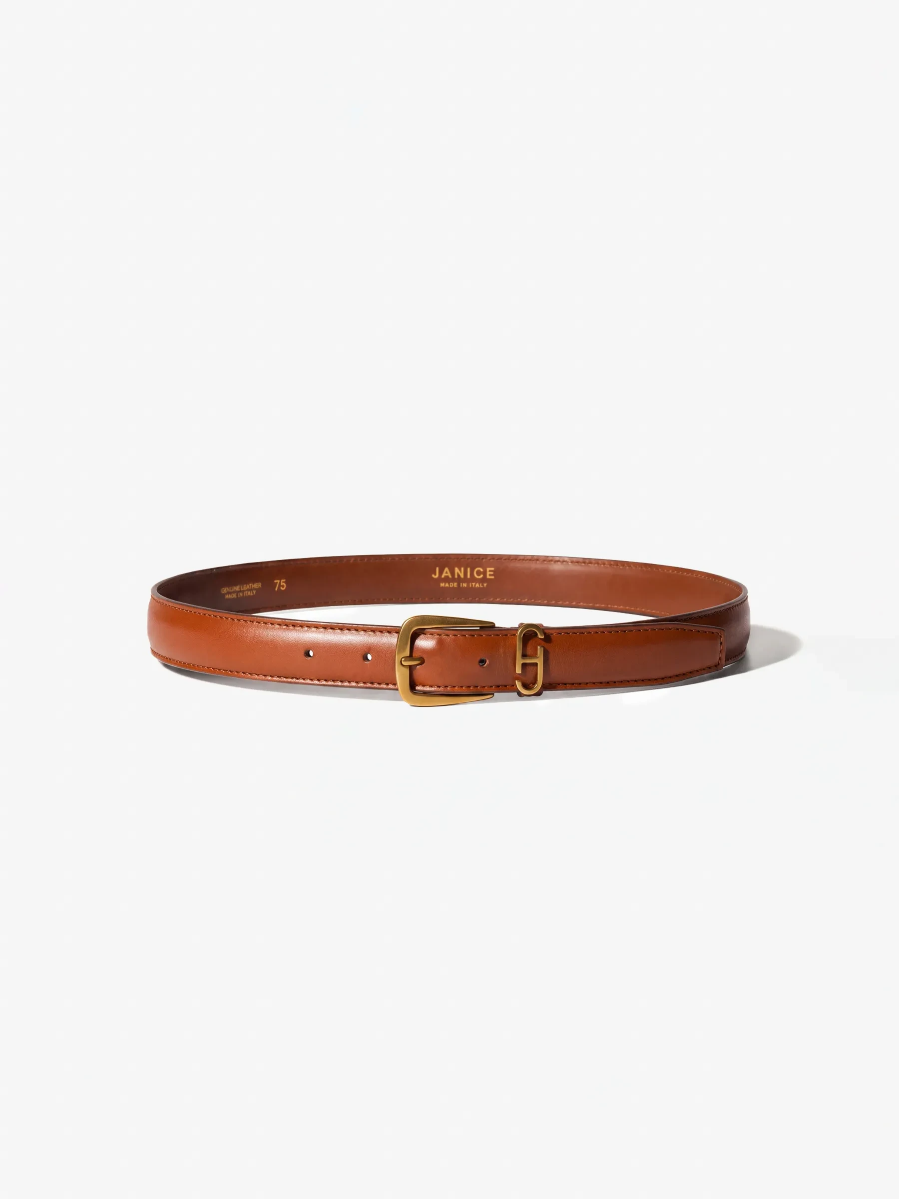 Riem Leer Dames Tabacco Colby Brass