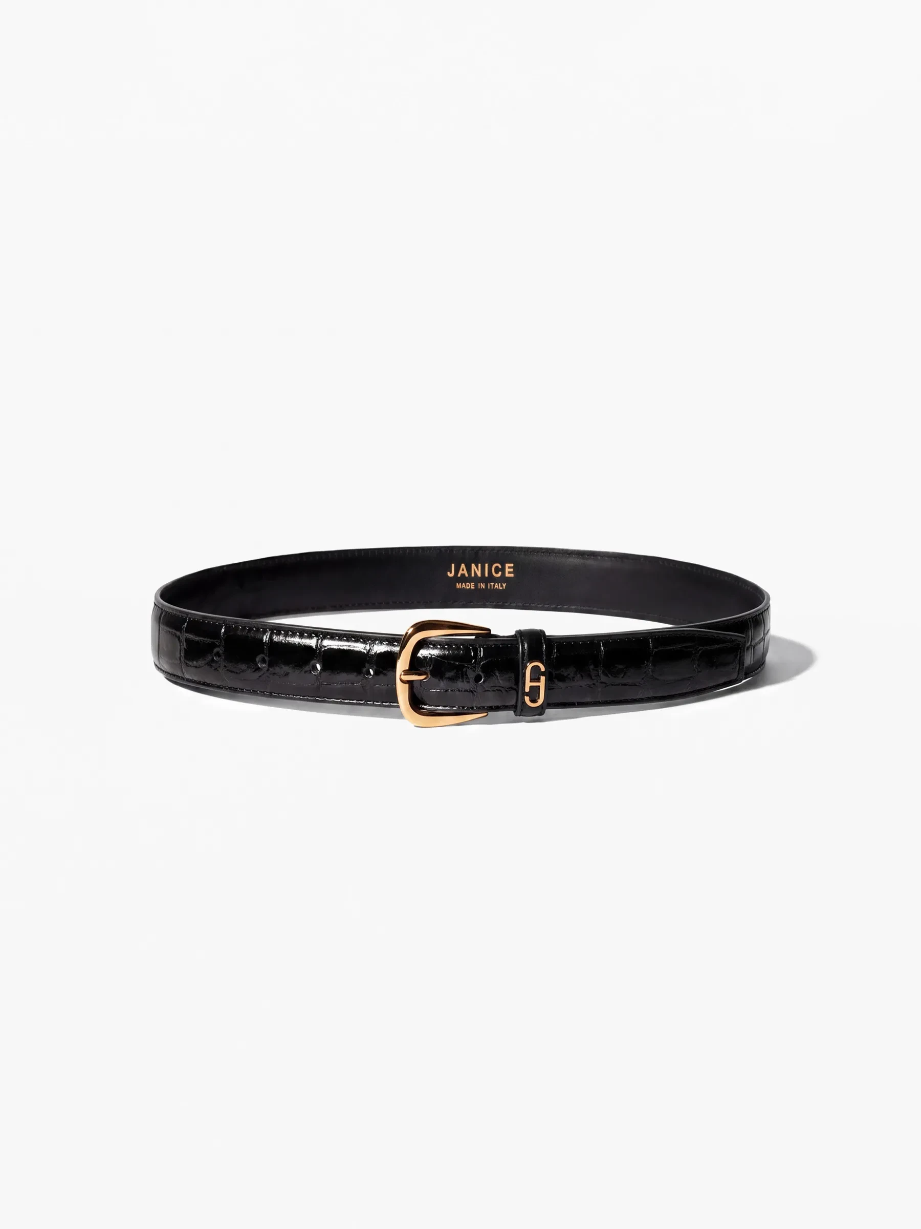 Riem Leer Dames Zwart Malone Goud Croco