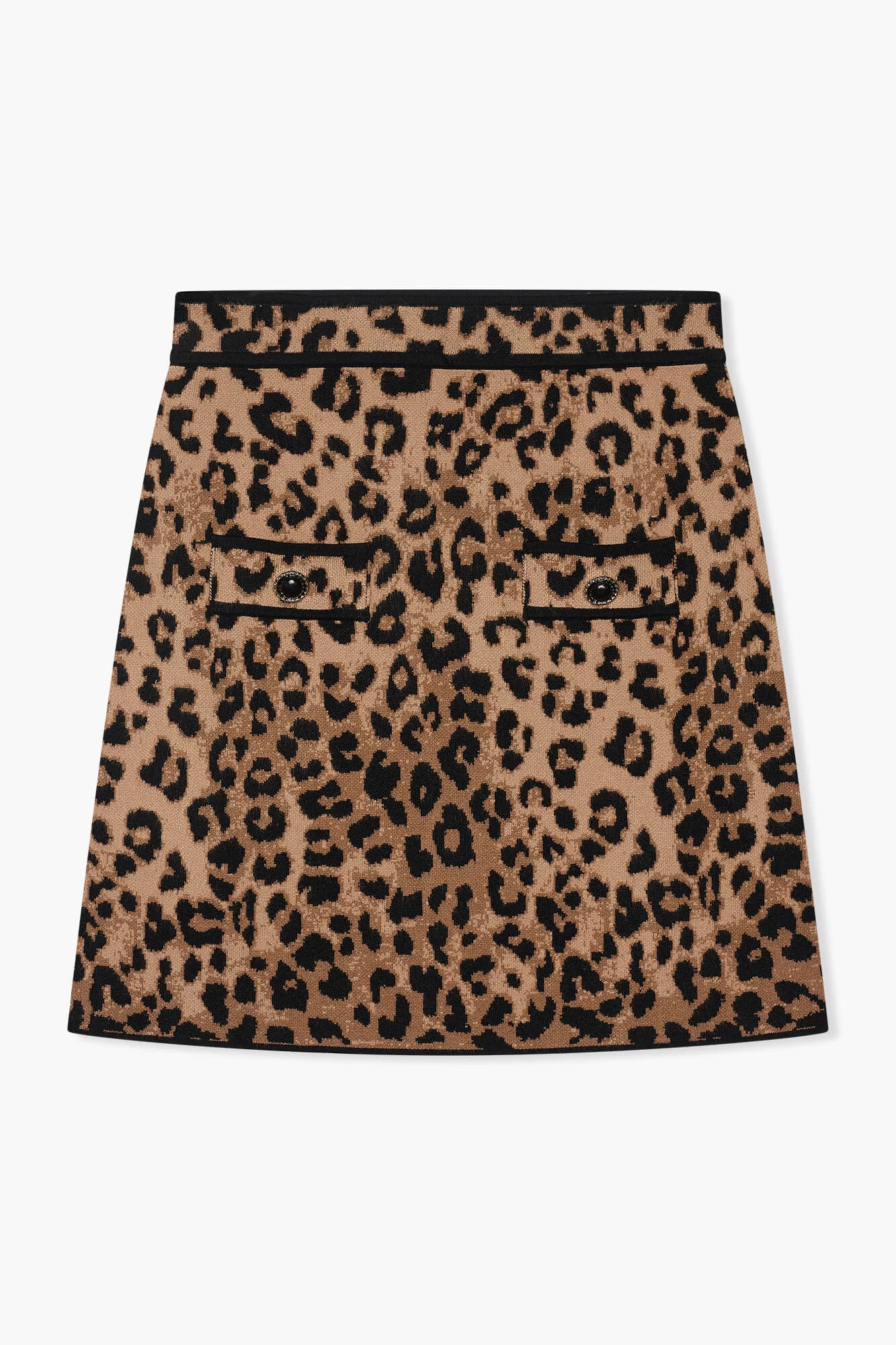Gebreide trui panterprint dames