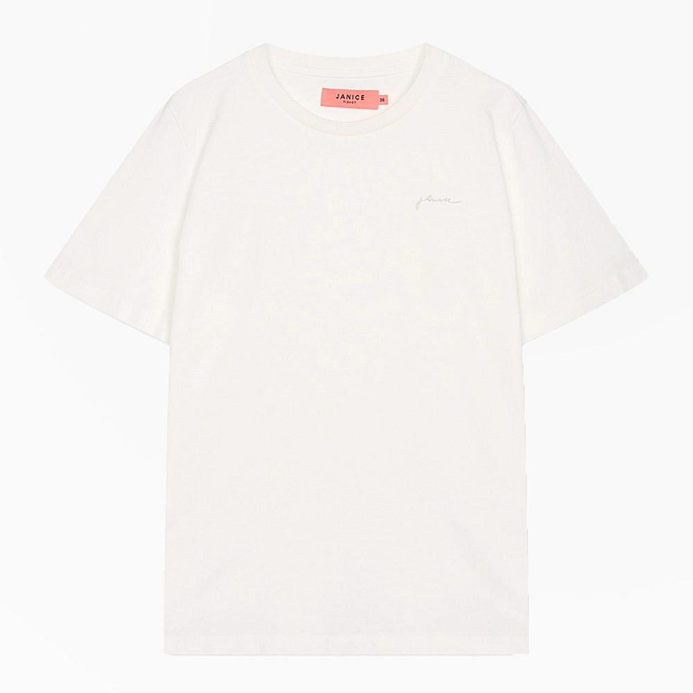 Wit Katoen Logo Shirt Dames Rock