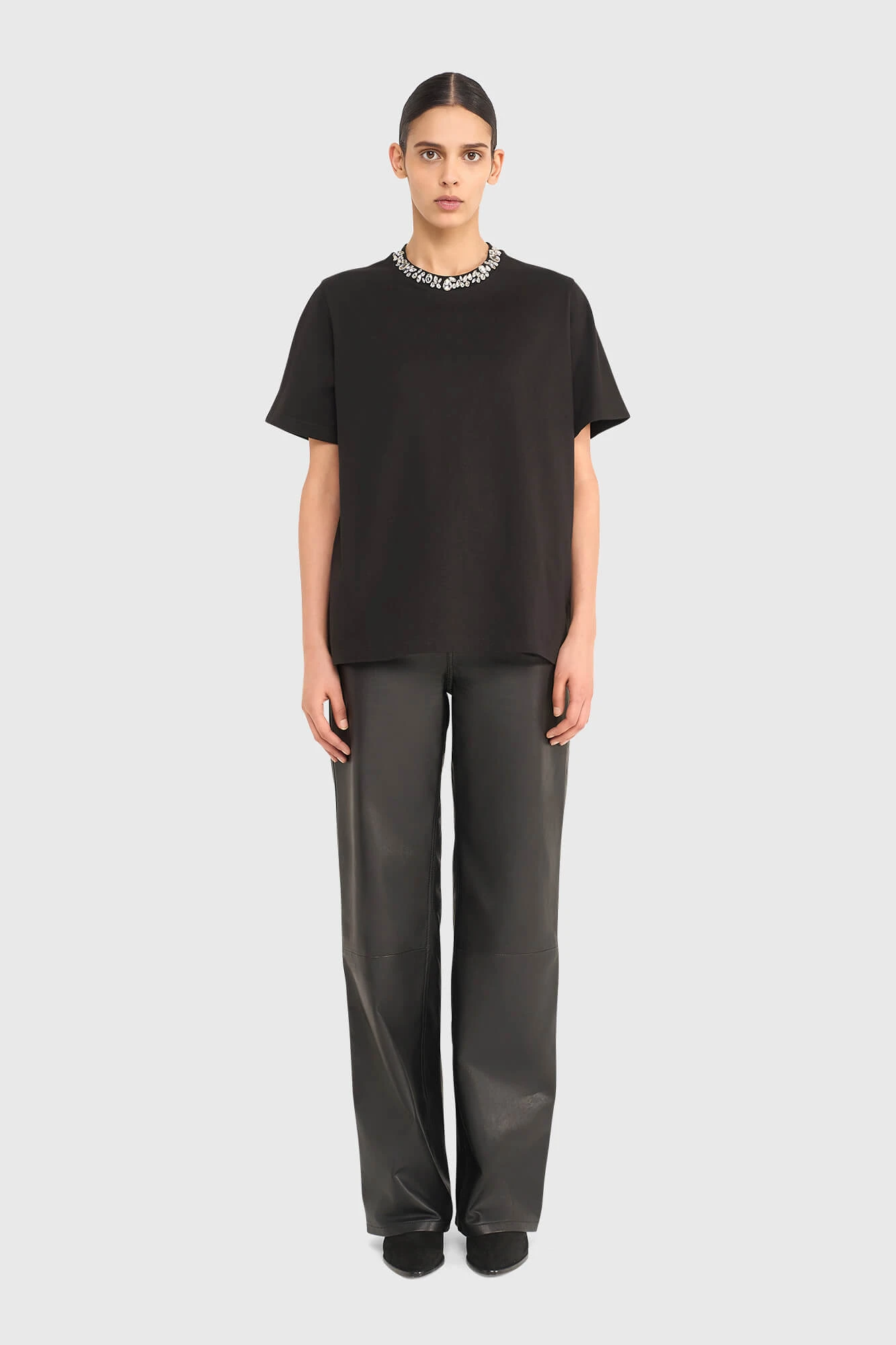 Shirt Dames Steentjes Rock Zwart
