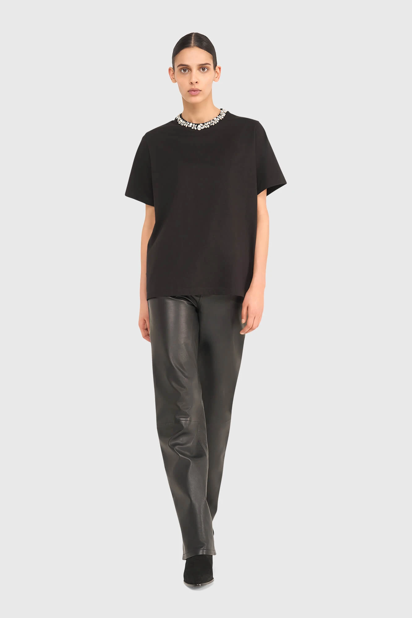 Shirt Dames Steentjes Rock Zwart