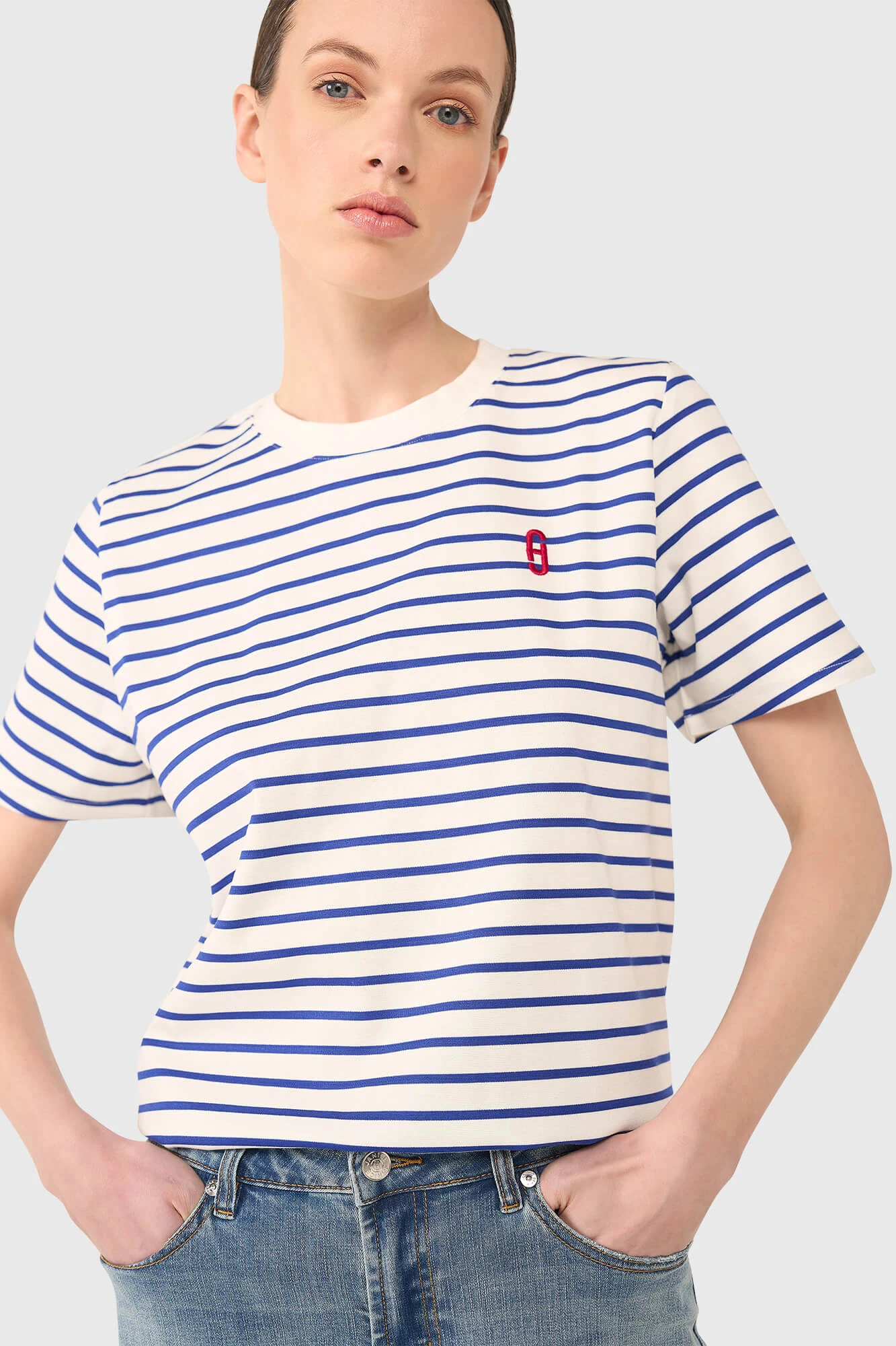 Rock Shirt Gestreept Licht Blauw