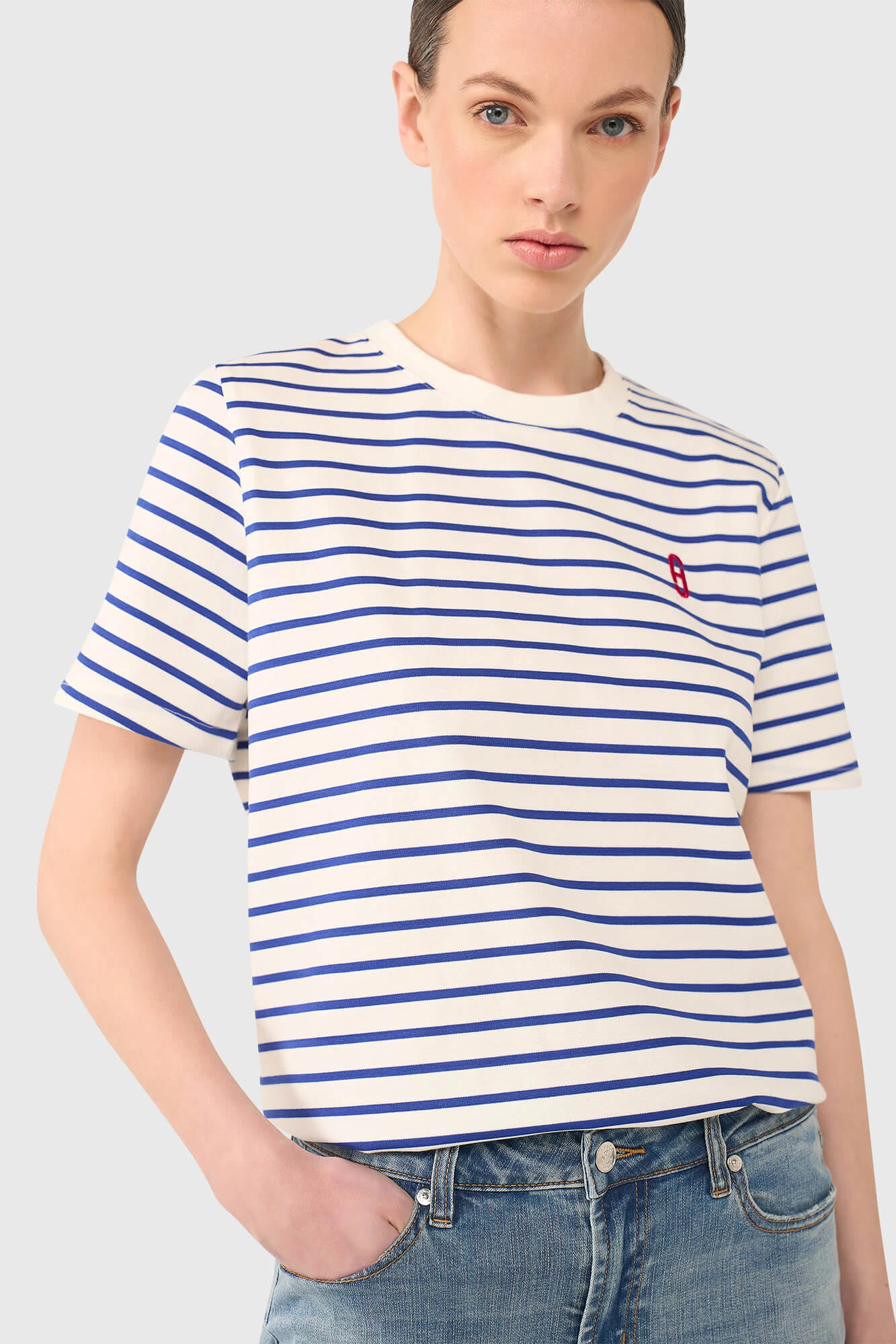 Rock Shirt Gestreept Licht Blauw