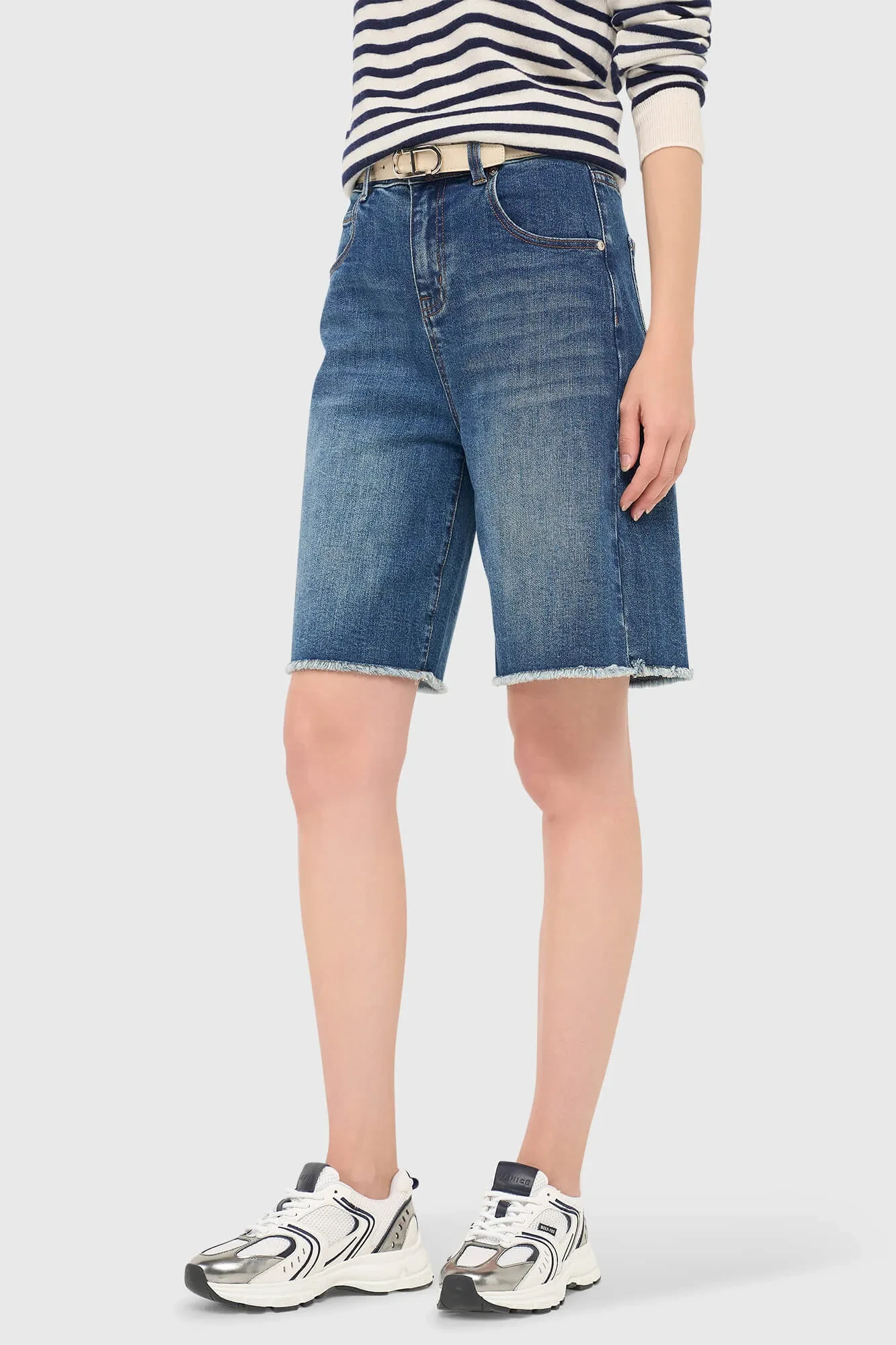 Jeansshorts für Damen, Blau, Größe 379