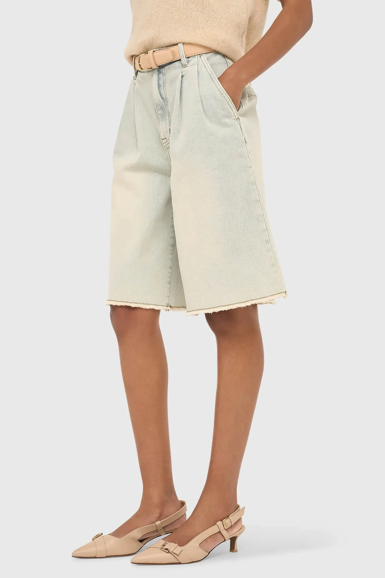 Women's Denim Shorts, Dime Blue 004