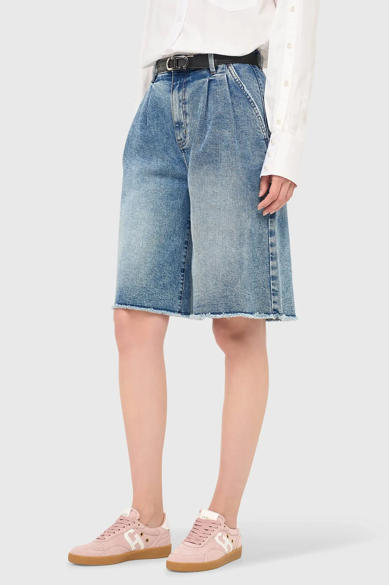 Women's Denim Shorts, Dime Blue, Size 379