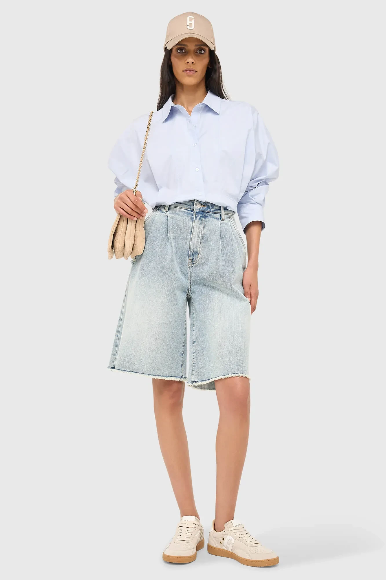 Damen-Jeansshorts, Dime-Blau, Größe 565