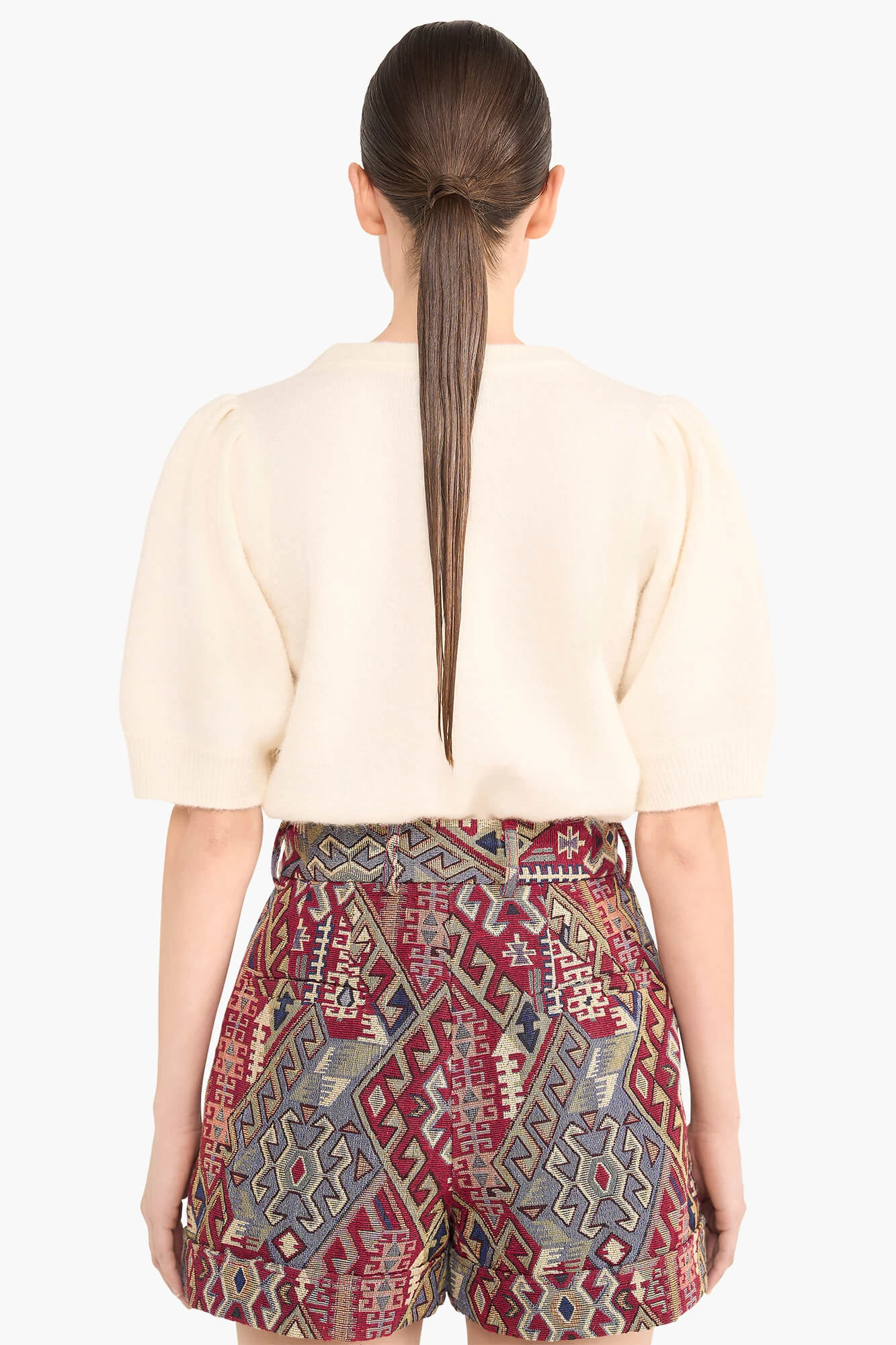 Shortje Dames Jacquard Arthur Aztec Rood
