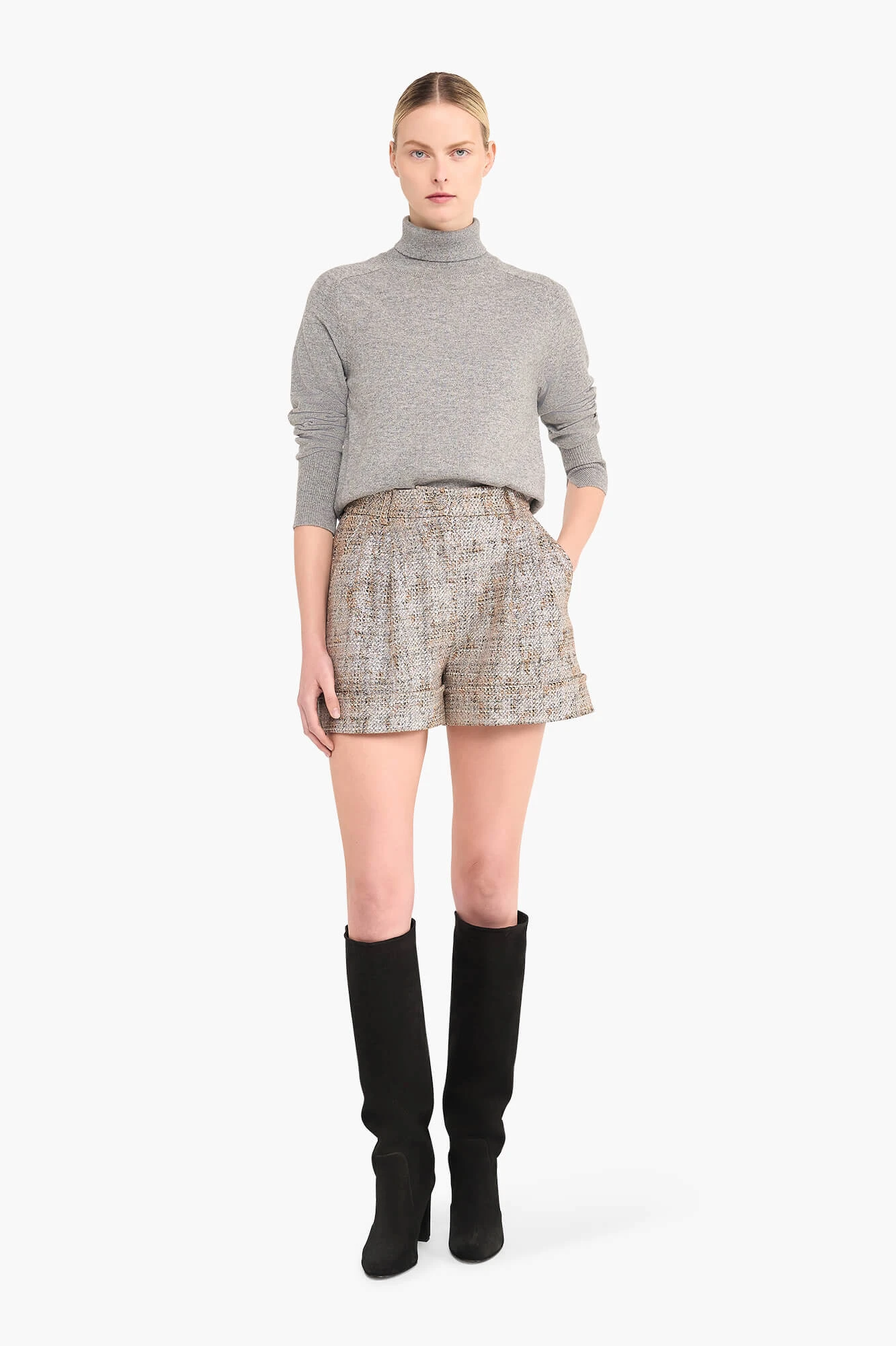 Shortje Dames Arthur Bruin Zilver Metallic