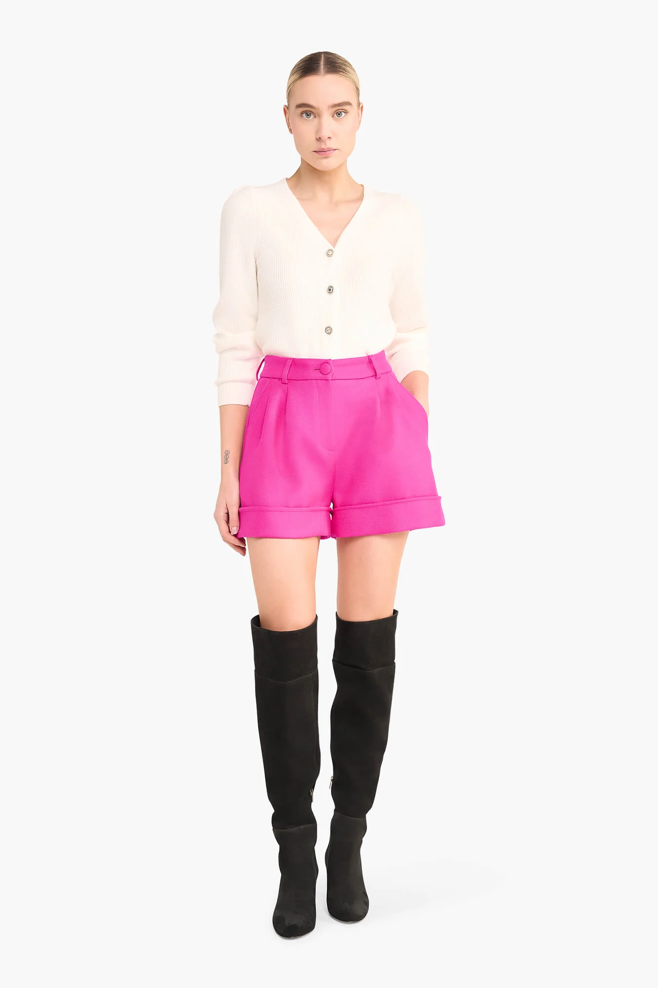 Shortje Dames Wol Gekookt Arthur Pink