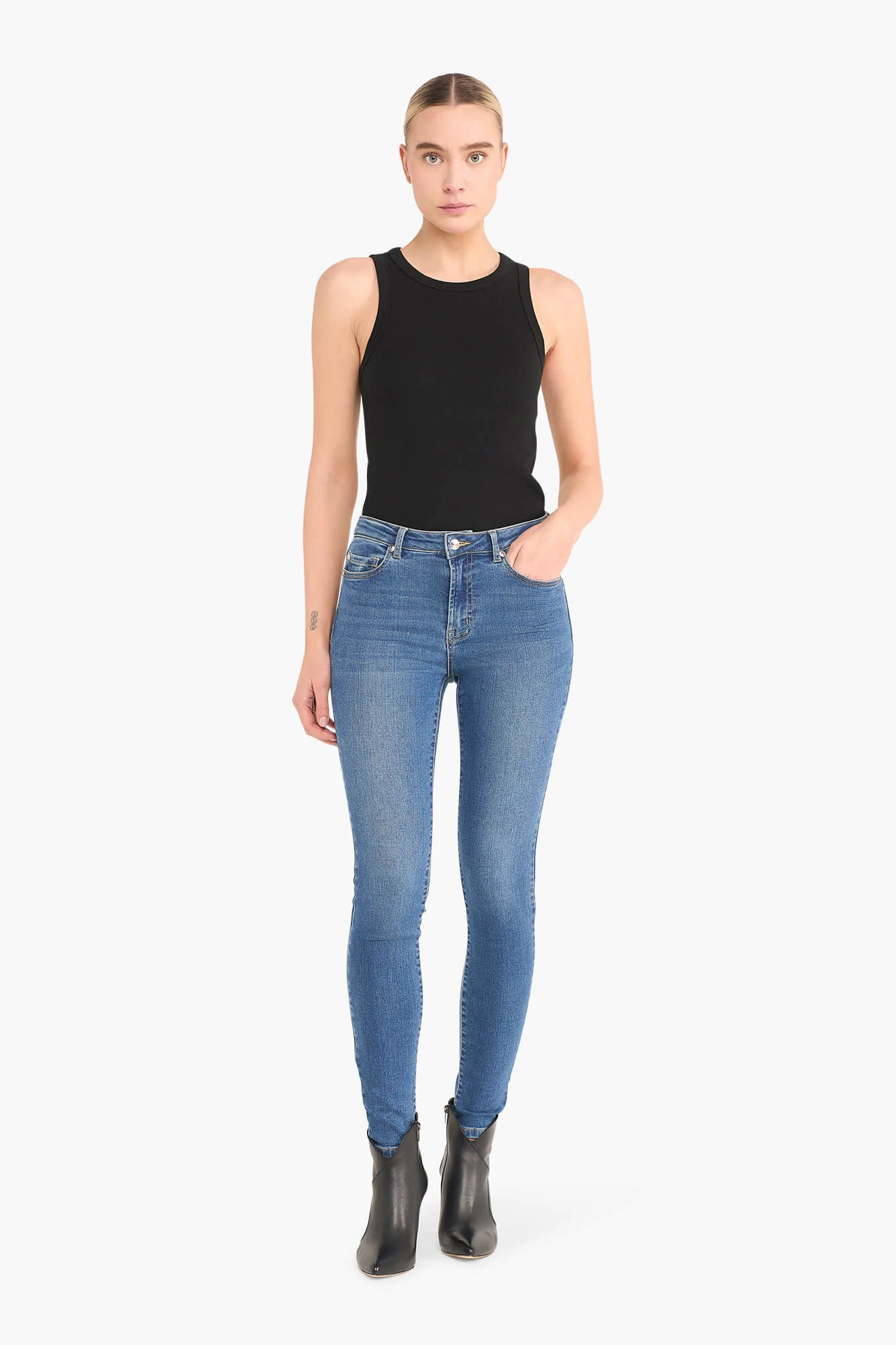 Skinny-Jeans für Damen, hohe Taille, Rocket-Blau 111