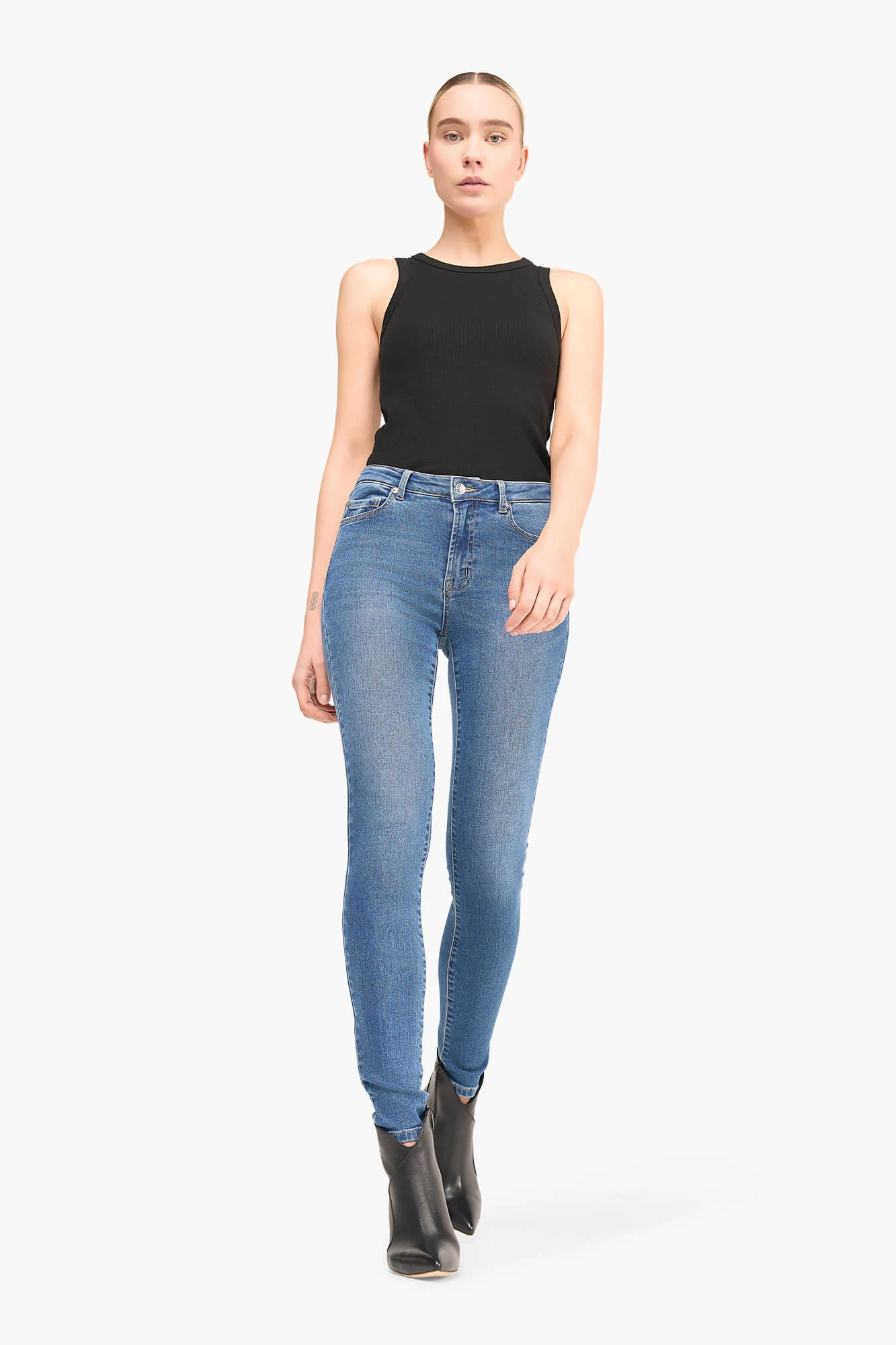 Women's High-Waisted Skinny Jeans in Rocket Blue 111