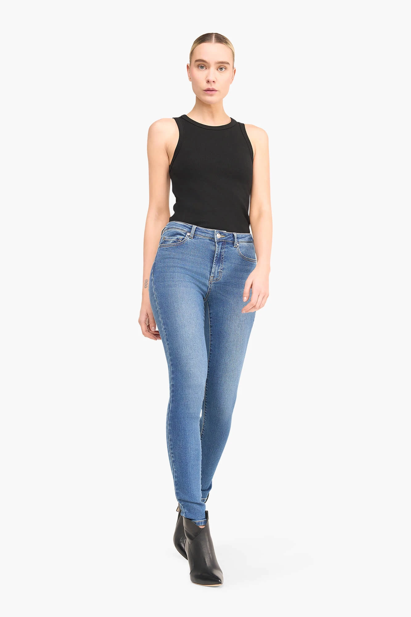 Women's High-Waisted Skinny Jeans in Rocket Blue 111
